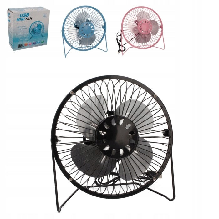 Windmill Fan USB Metal BiG 18 cm - BLACK