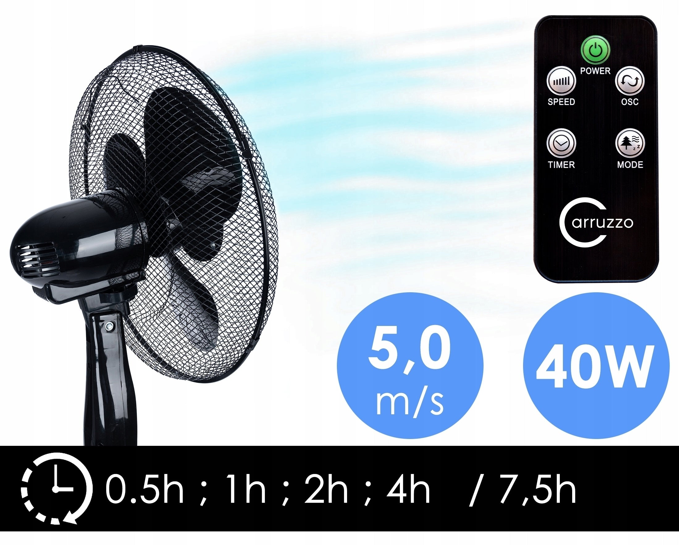 Windmill Standing Fan Rotary Floor Oscillation Aroma BOX + Oil Functions oscillation automatic oscillation tilt angle adjustment timer