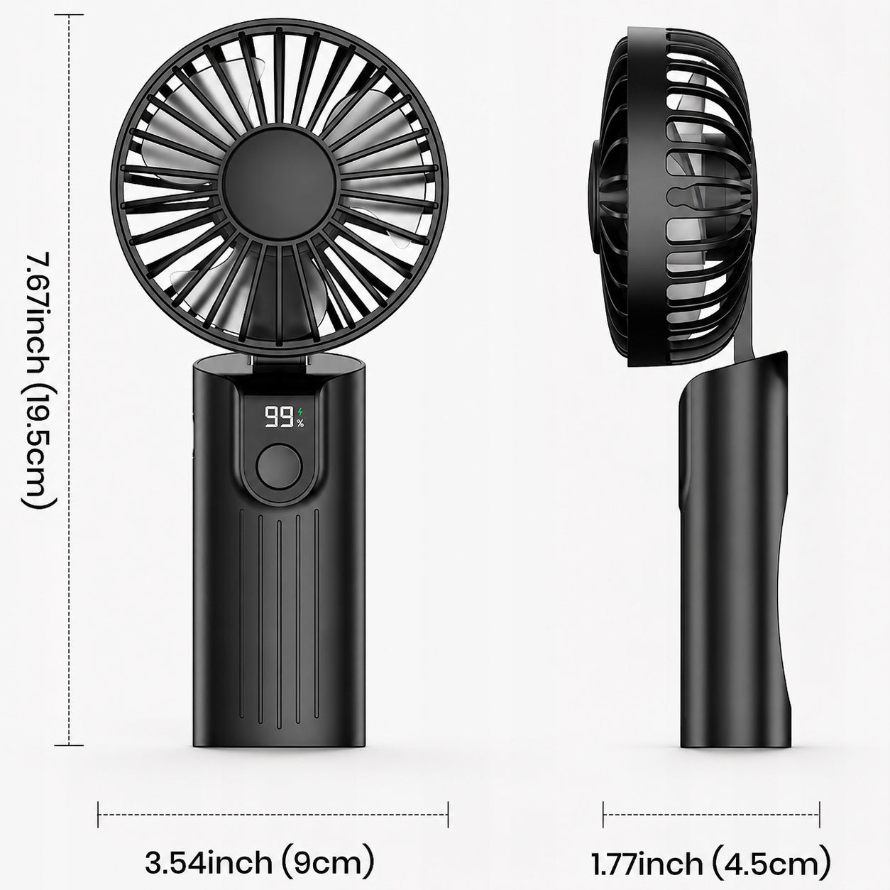 Windmill USB Rechargeable Fan Quiet Mini Handheld 5000mAh TOPK Brand TOPK