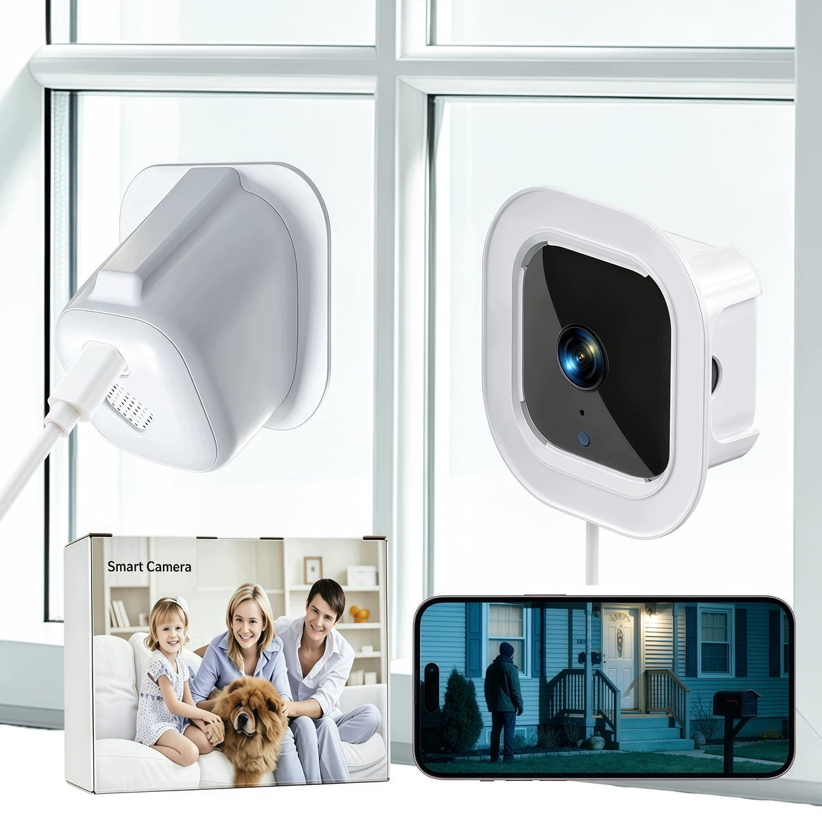 Window Camera Window WiFi 1080P FHD Parking Night Detection Wireless