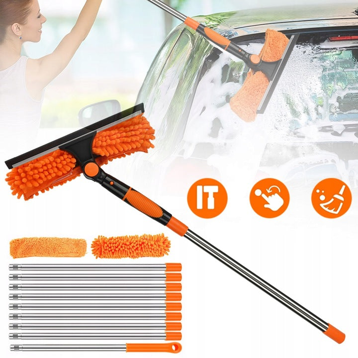 Window Mop 2in1 Scraper with Rubber + Microfiber 424cm Orange Packaging status original
