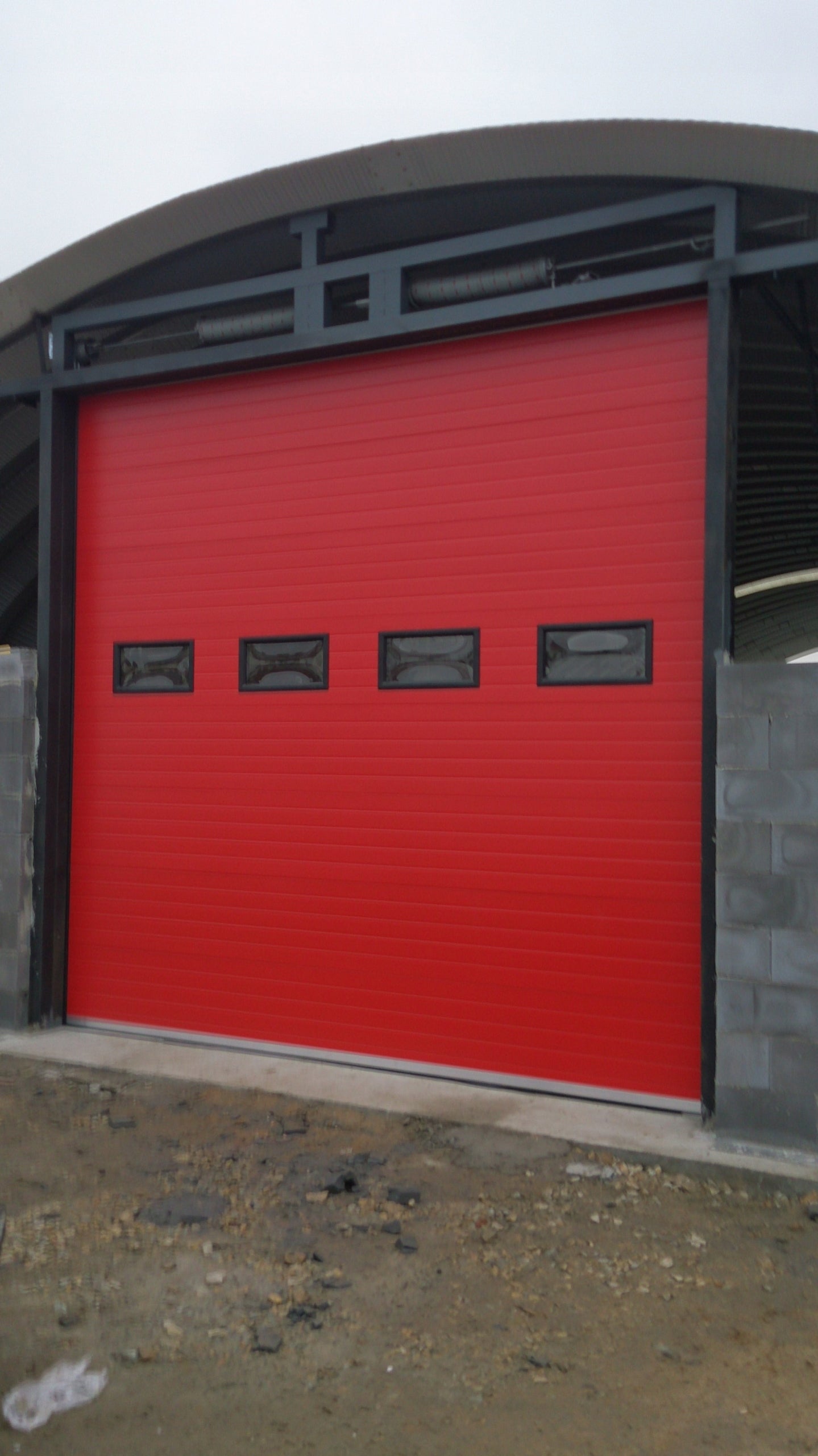 Window for sectional garage door Gate type garage