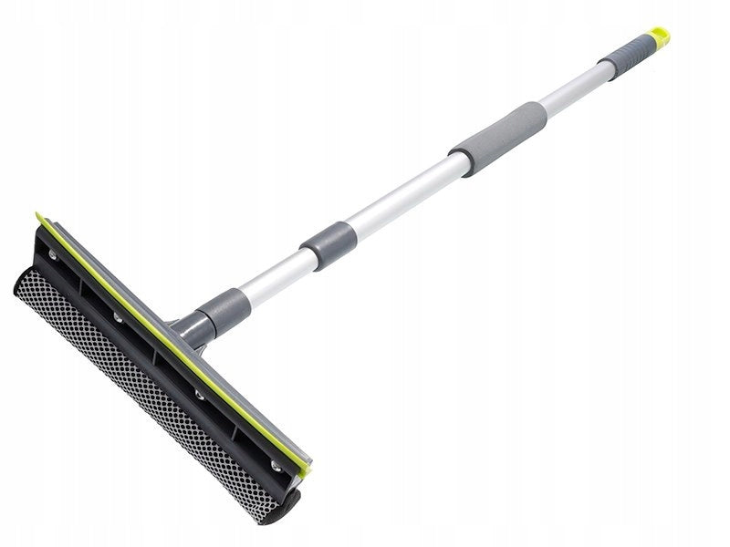 Window washer 25 cm with squeegee aluminium telescopic handle long 120cm
