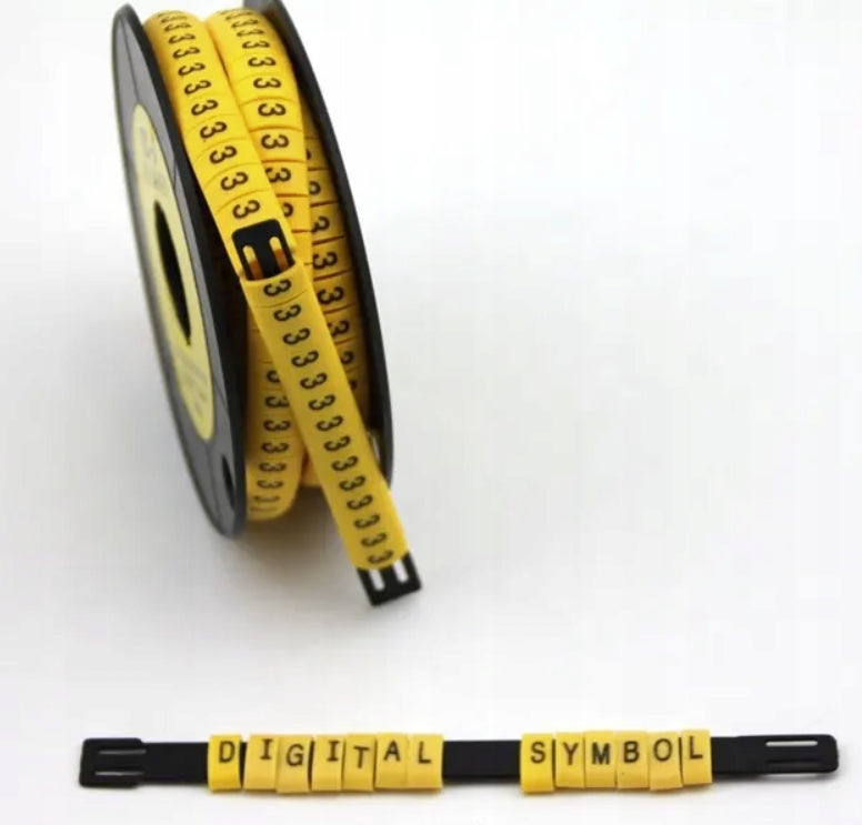Wire markers EC-J NUMBERS 0-9 2.5-8mm 500pcs