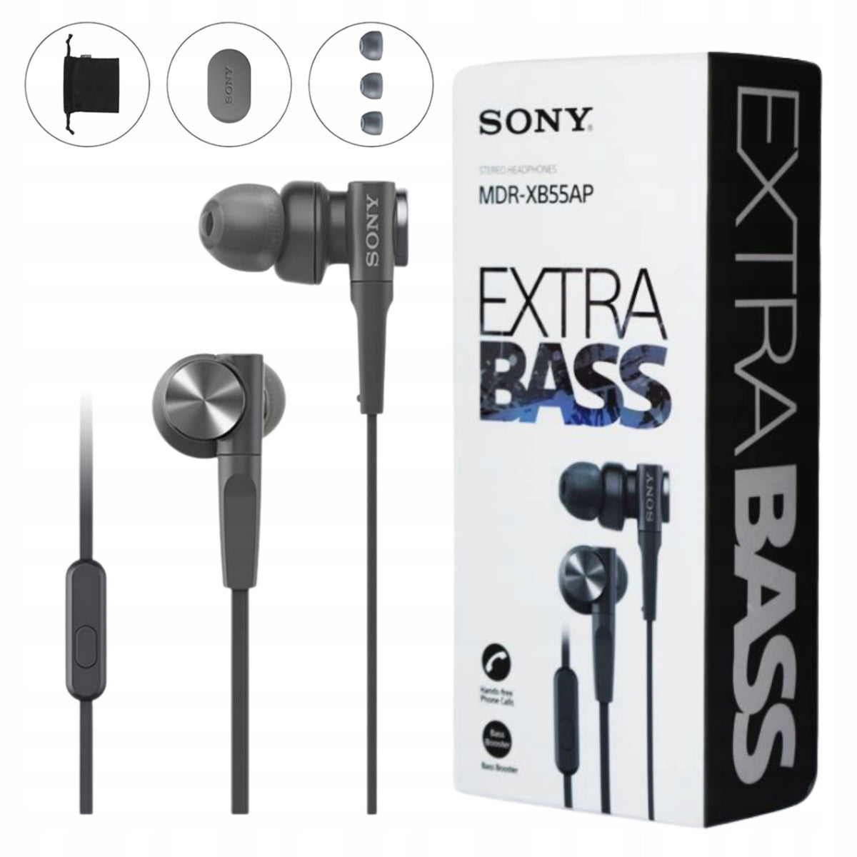 Wired Earbuds SONY MDR-XB55AP Jack 3,5 mm black