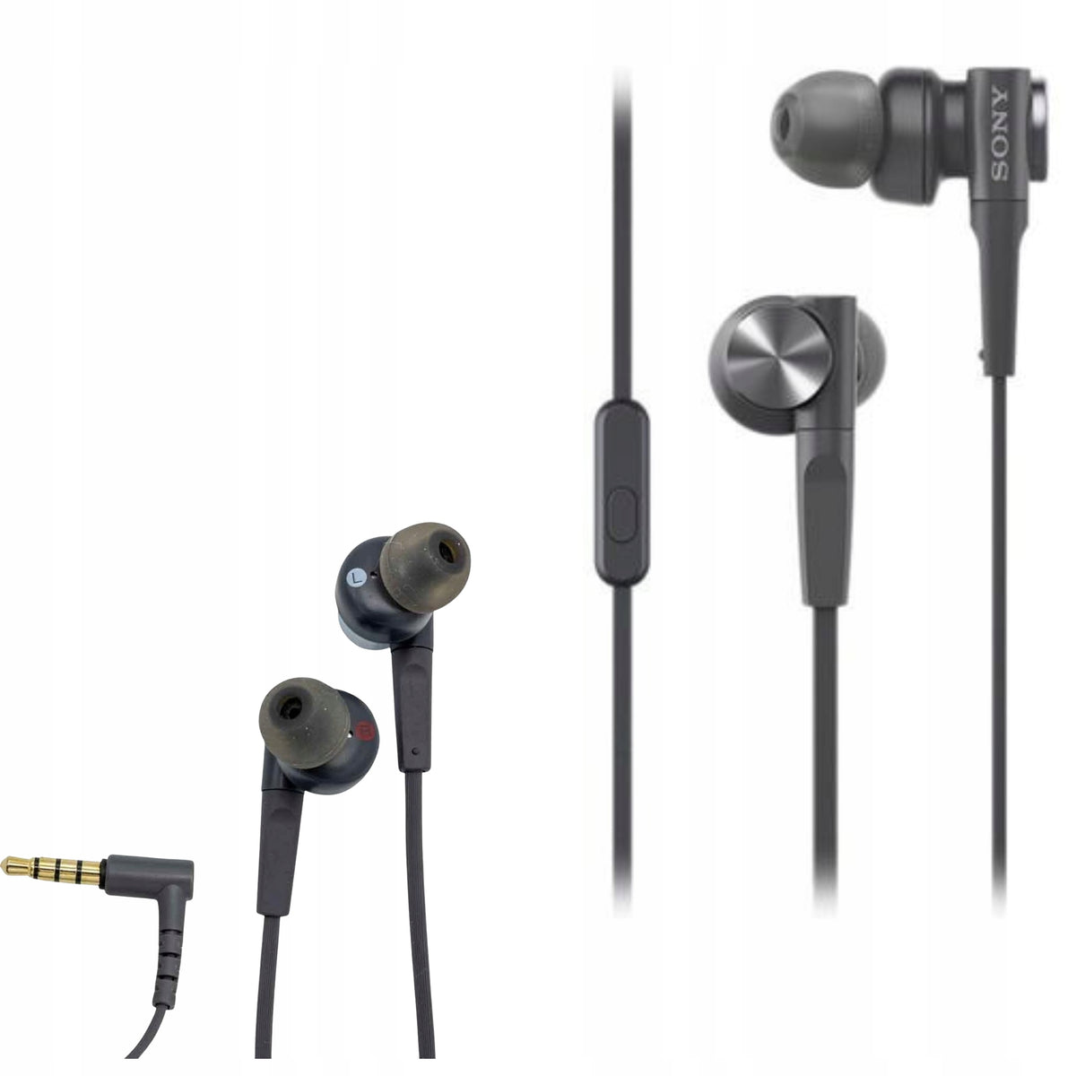 Wired Headphones Sony MDR-XB55AP With Microphone Jack 3,5mm Black
