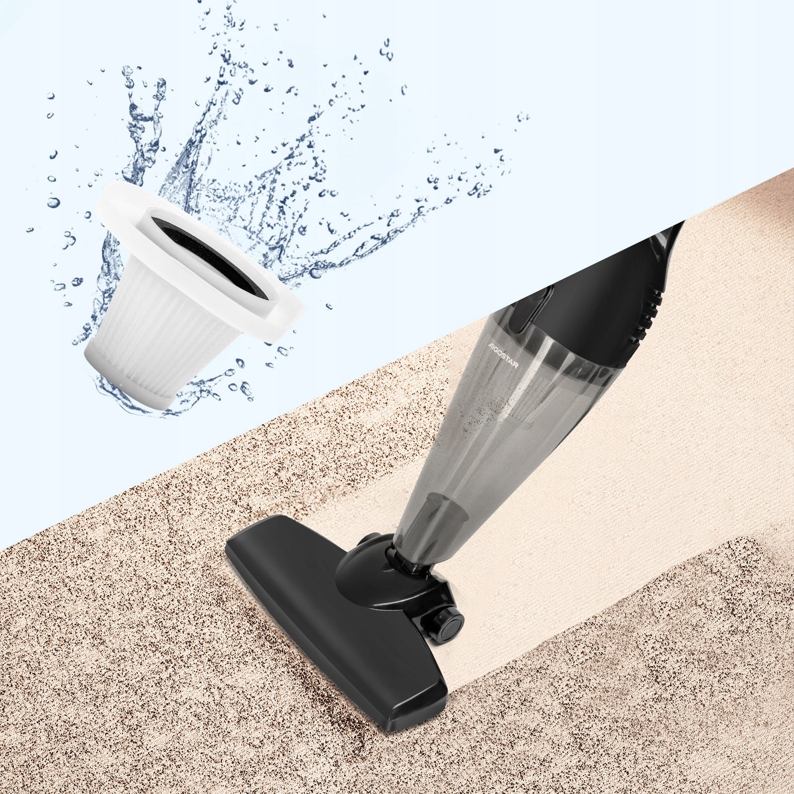 Wired Upright Vacuum Cleaner 4in1 600W Handheld HEPA 15000Pa Lightweight Cable 6m Manufacturer code B3B6U