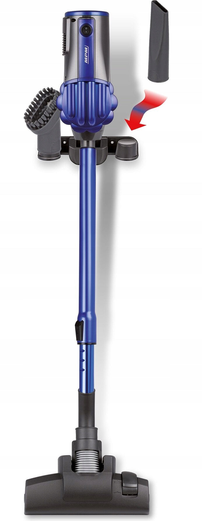 Wired upright vacuum cleaner MPM MOD-34 HEPA Communications bag/container full indicator