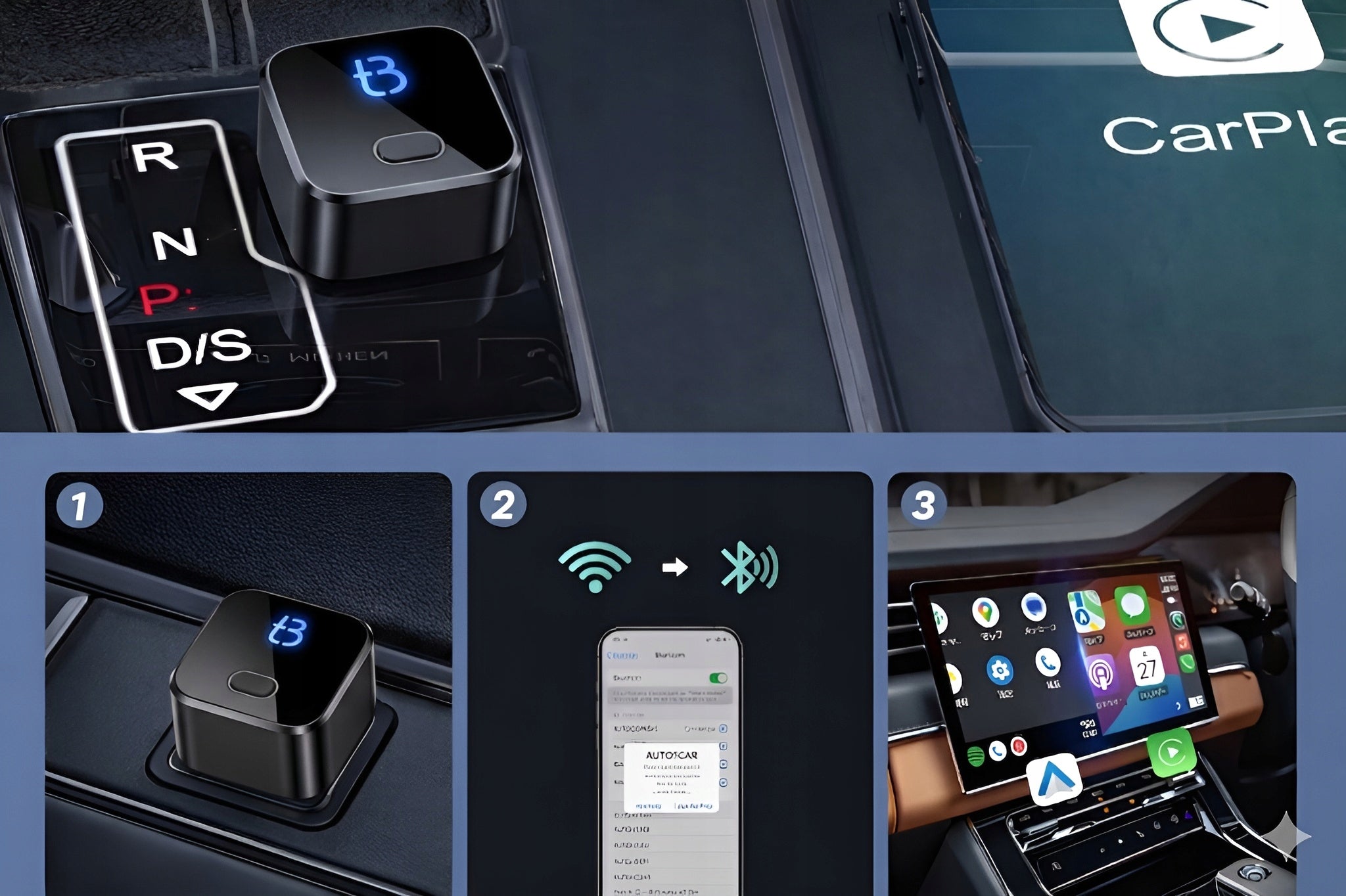 Wireless Adapter CarPlay Android Auto USB-C WiFi 6 BT 5.4 TB CUBE PRO Manufacturer code 7770