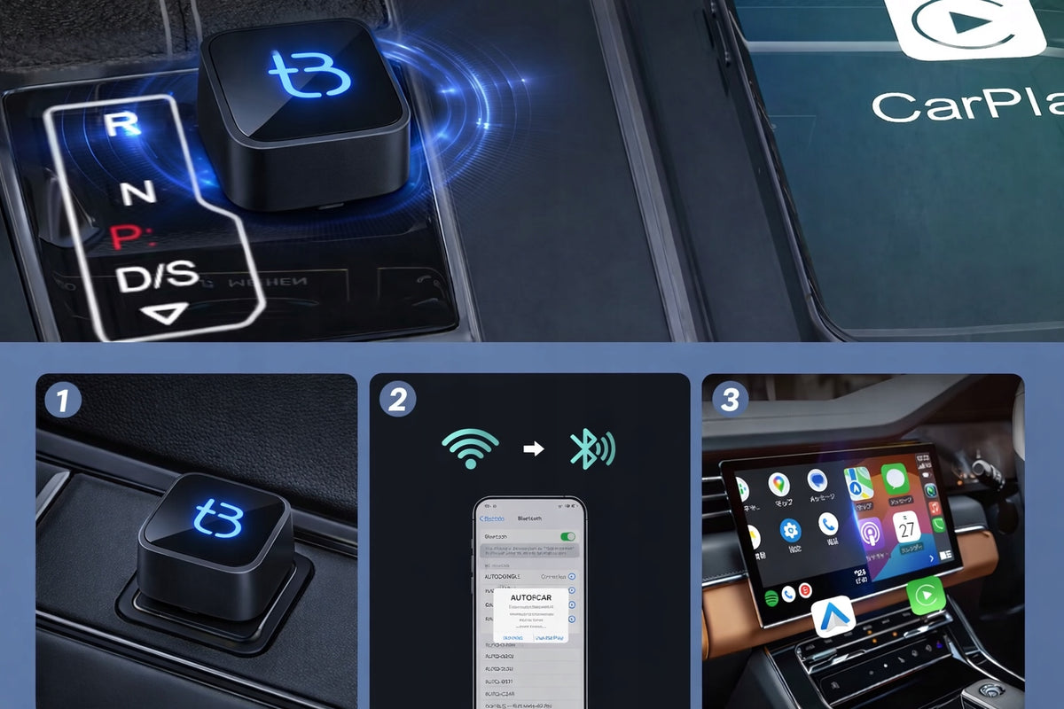 Wireless Adapter Tradebit TB CUBE USB-C CarPlay / Android Auto Black Manufacturer code 7760