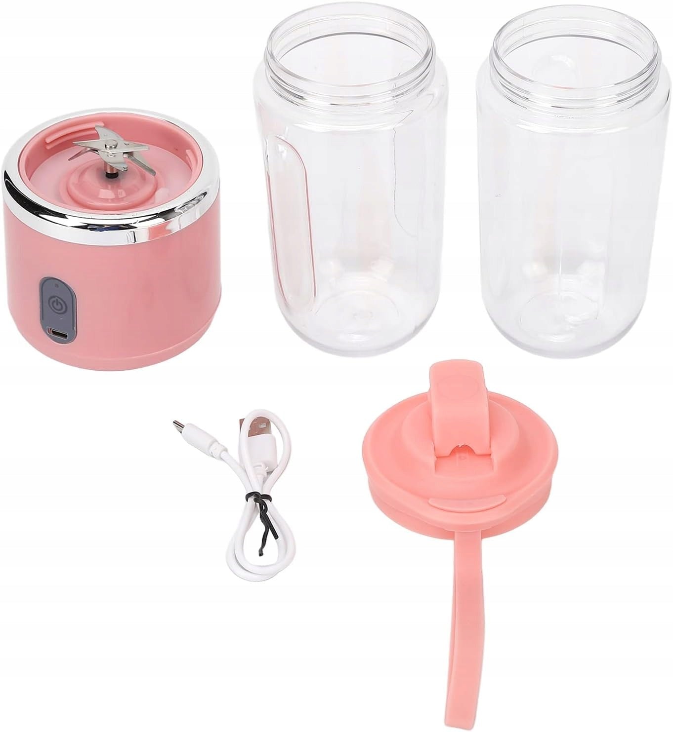 Wireless Blender Portable USB for Cocktails – Set with 2 Bottles