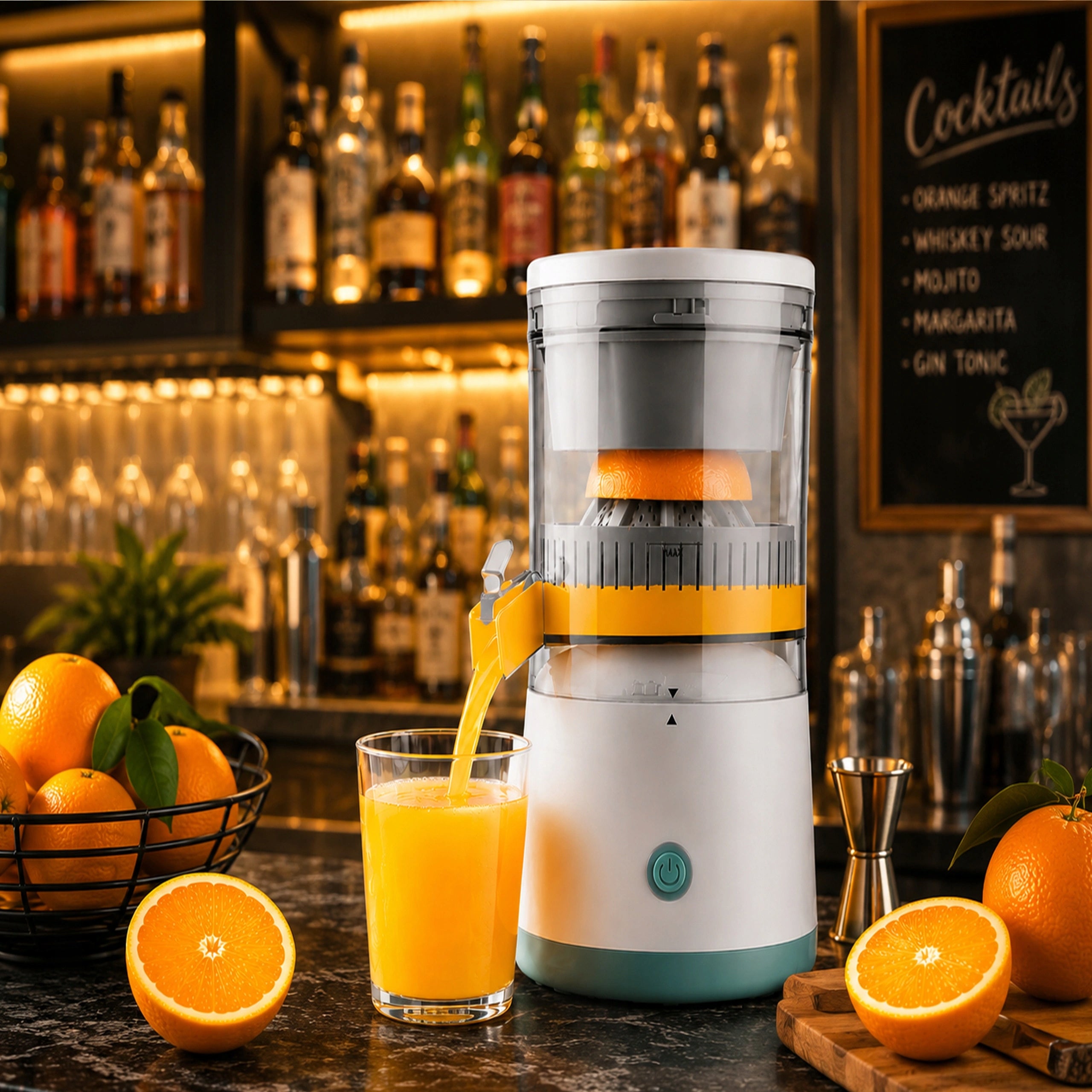 Wireless Citrus Juicer Quiet Rechargeable Automatic Dominant color multicolor