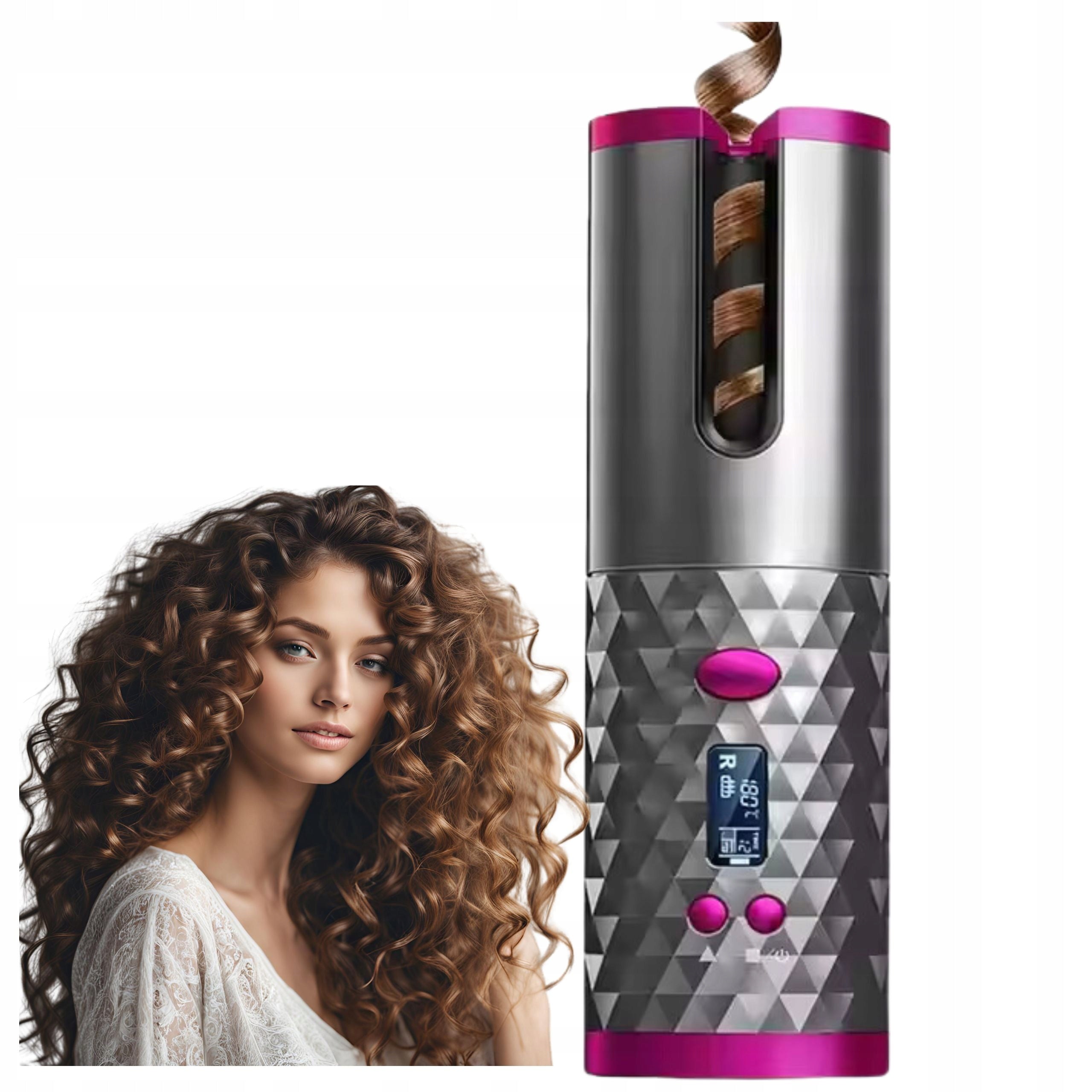 Wireless Curler Automatic LCD Waves Curls Rotating USB For Styling Manufacturer code Bezprzewodowa Automatyczna Lokowka Ceramiczna