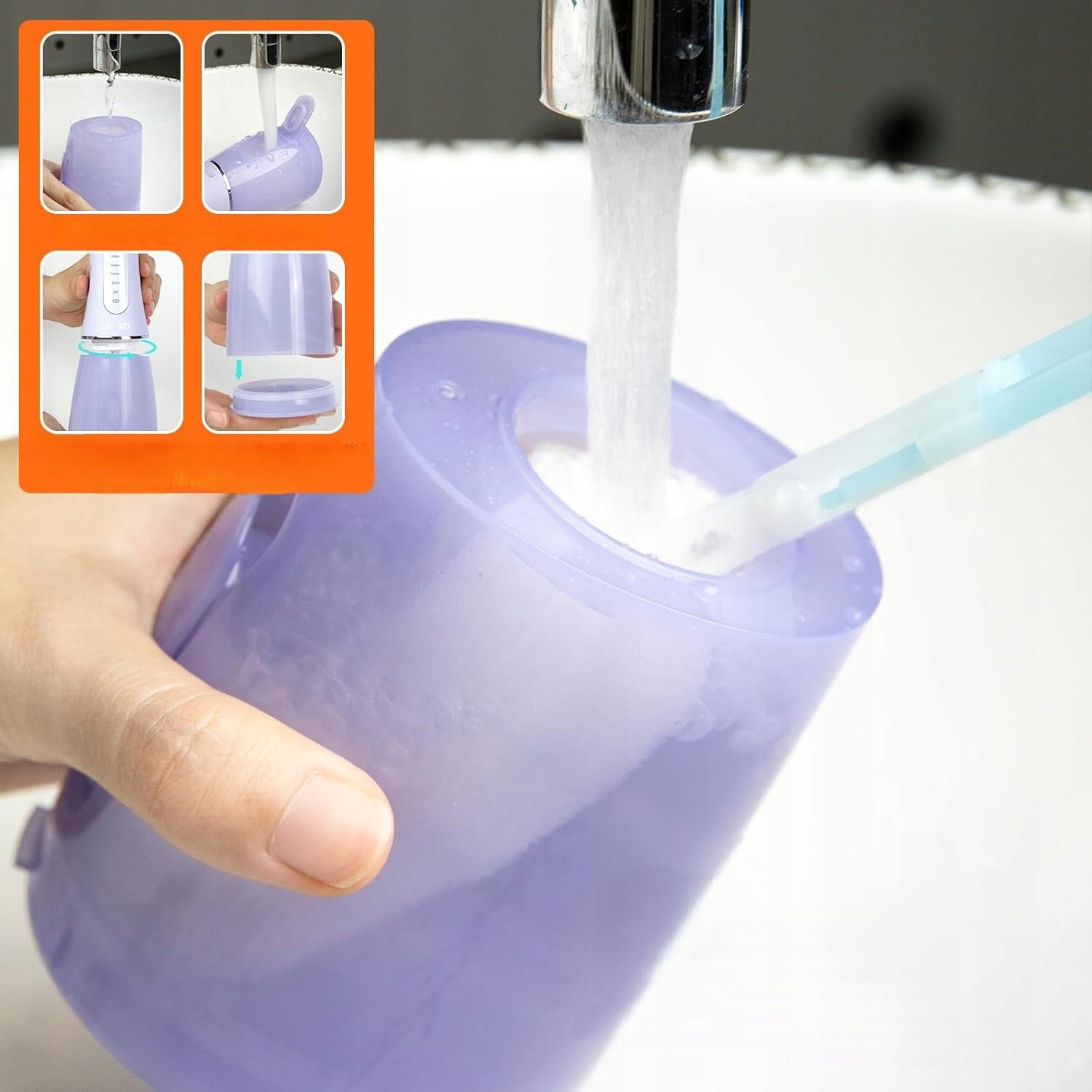 Wireless Dental Irrigator Seago Purple 300ml, 7 Nozzles, 5 Modes Brand Seago