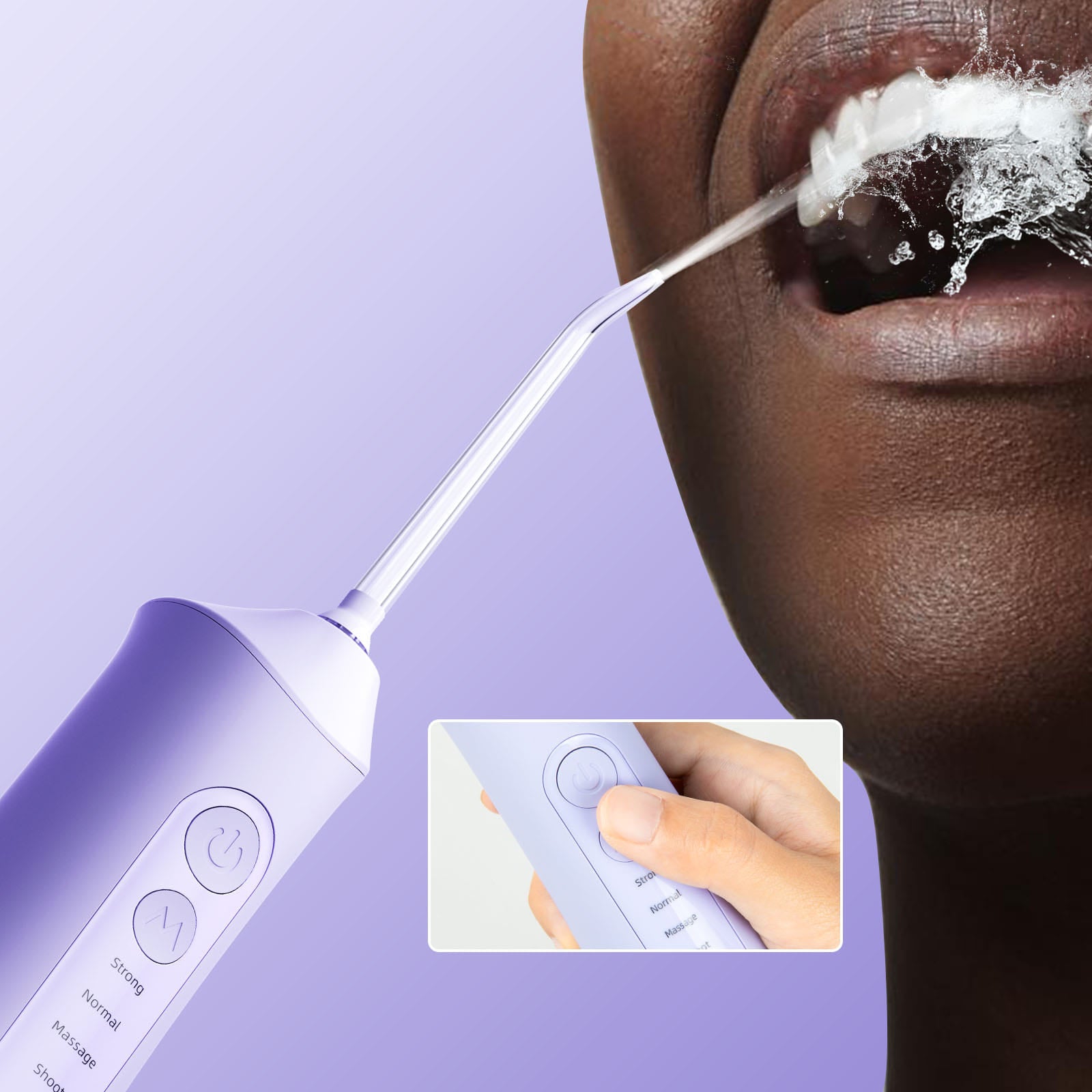 Wireless Dental Irrigator Seago Purple 300ml, 7 Nozzles, 5 Modes Color purple