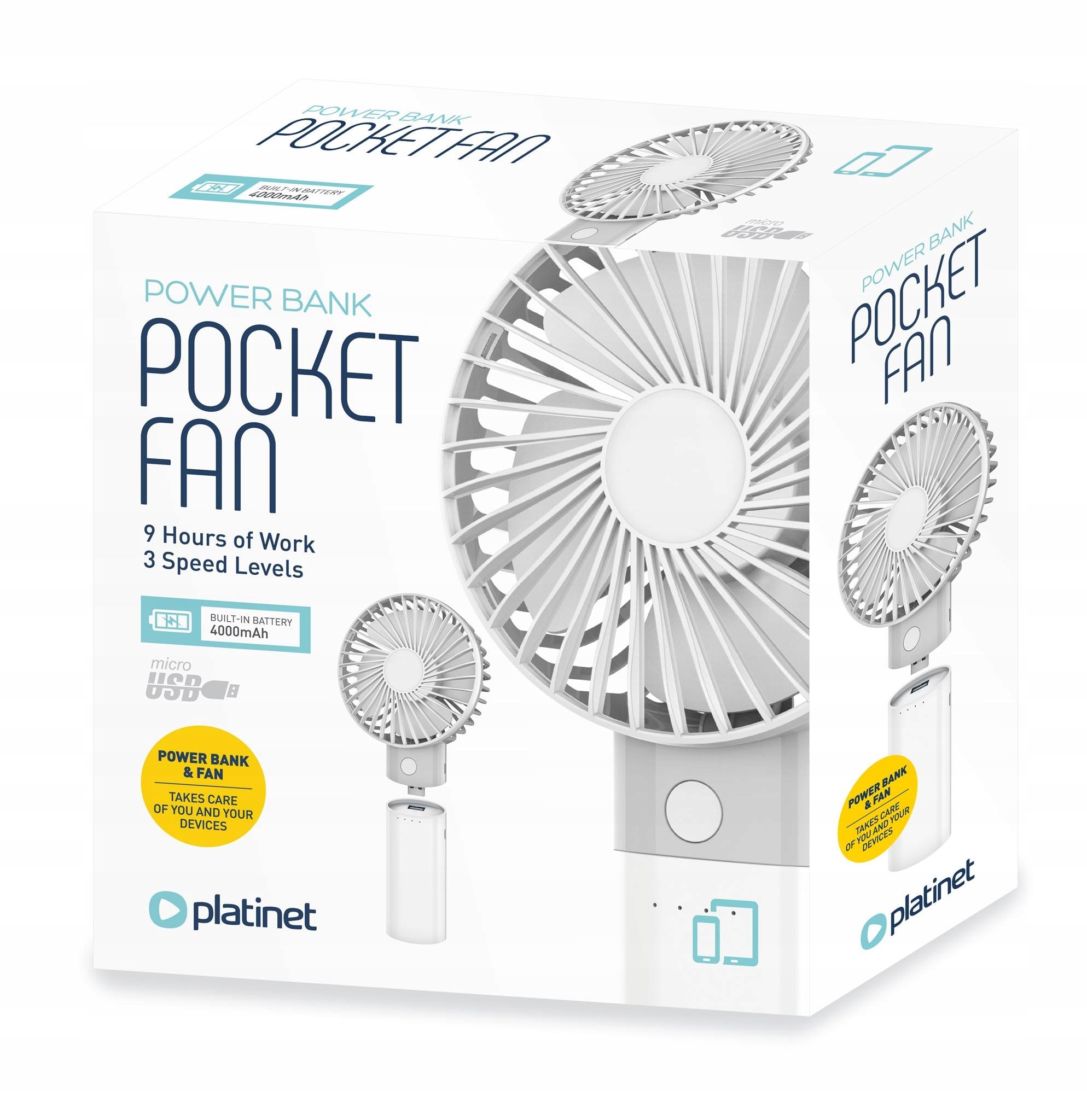 Wireless Fan Windmill + Stand PLATINET 4000 mAh Manufacturer code PRDF6107