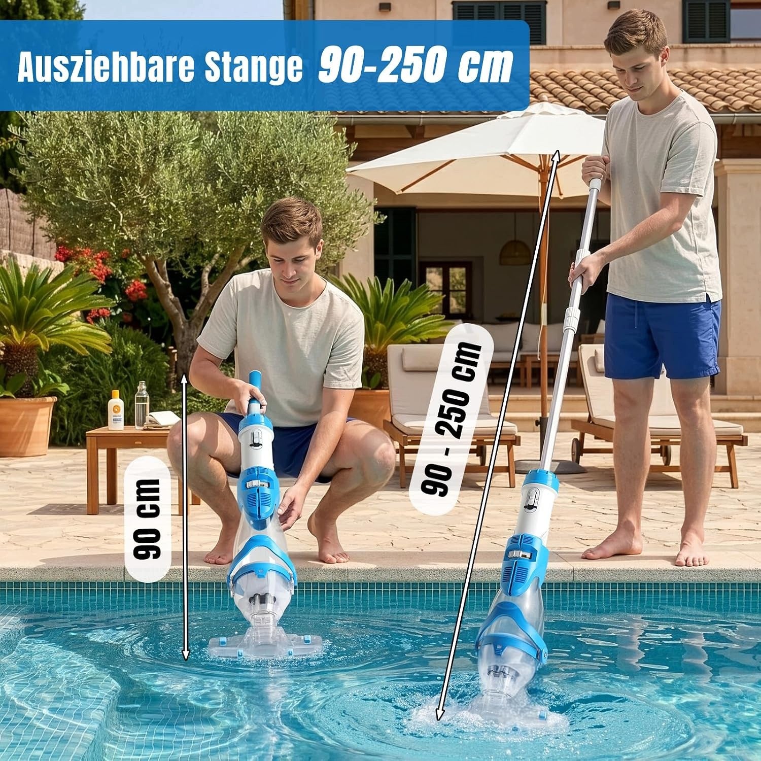 Wireless Handheld Pool Vacuum Cleaner Telescopic Jacuzzi Pool Handle Manufacturer code 0086879777014