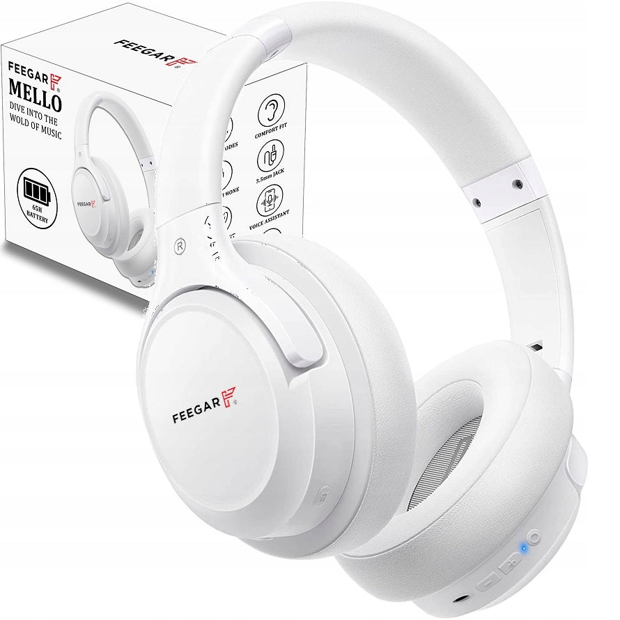 Wireless Headphones FEEGAR On-ear 65H Bluetooth 5.3 Microphone 6xEQ