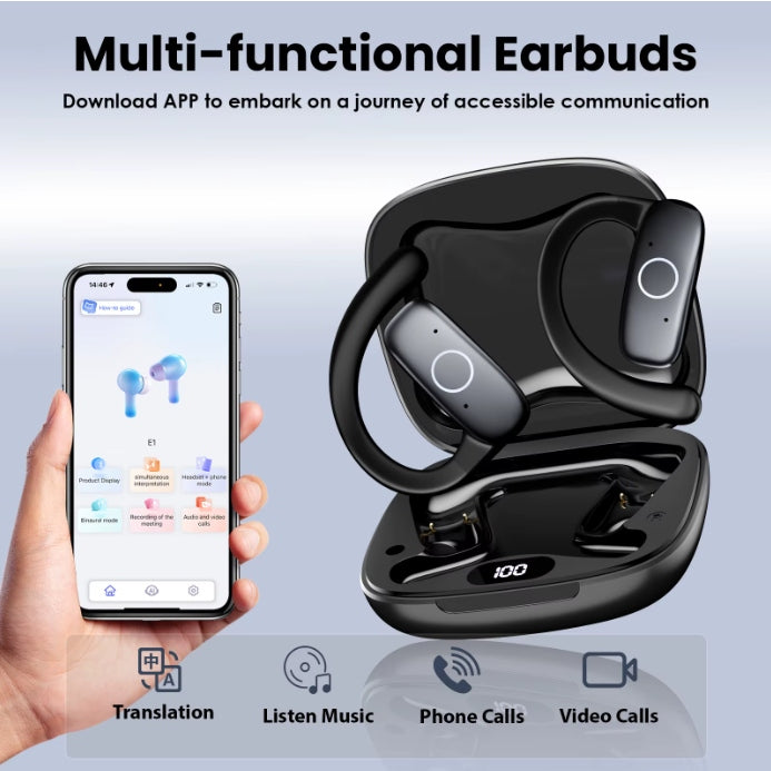 Wireless Headphones with Tisco E1 Translator Manufacturer code SŁUCHAWKI TŁUMACZĄCE