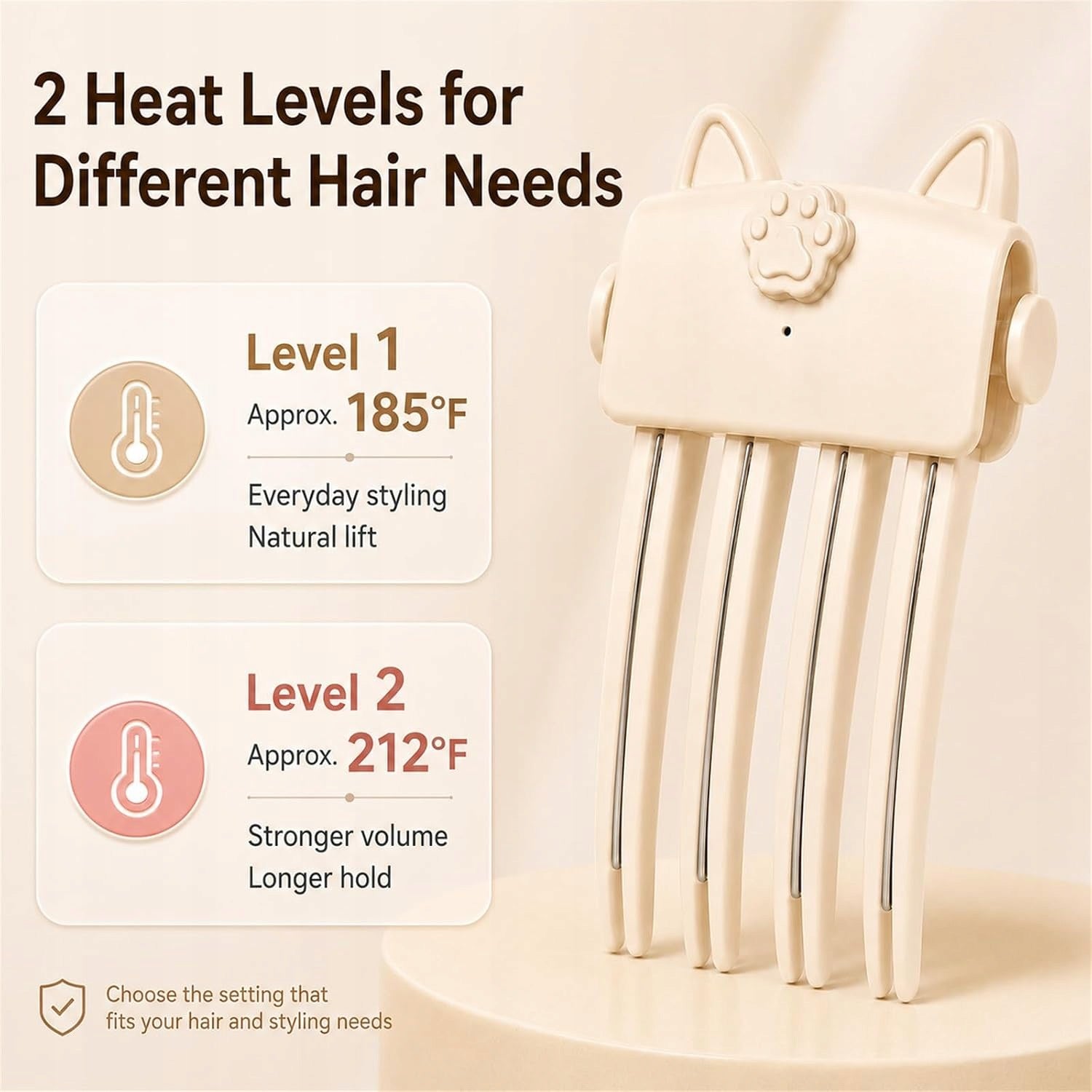 Wireless Heated Volumizing Root Lift Clip for Fine, Flat Hair (2 pcs) Manufacturer code DY45
