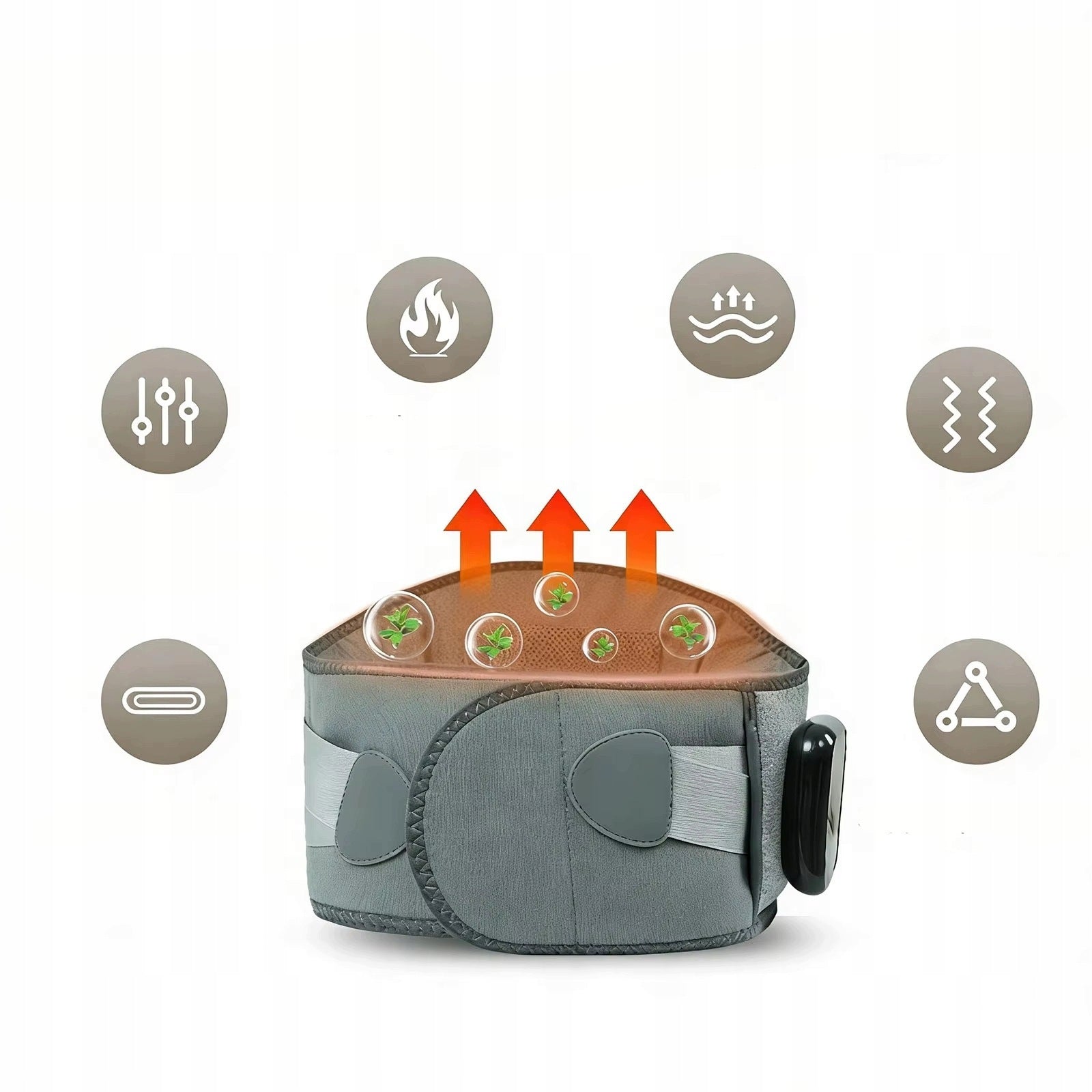 Wireless Heating Belt for Back Pain Lumbar Belly Massager Graphene Medical device no