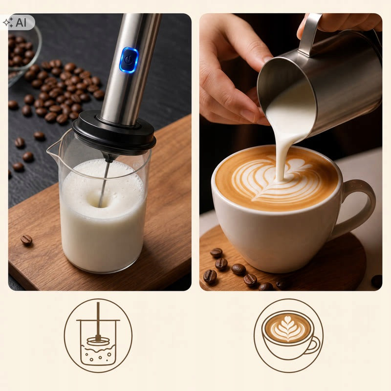 Wireless Milk Foamer with Adjustable Speed, USB Charging Manufacturer code BINXI