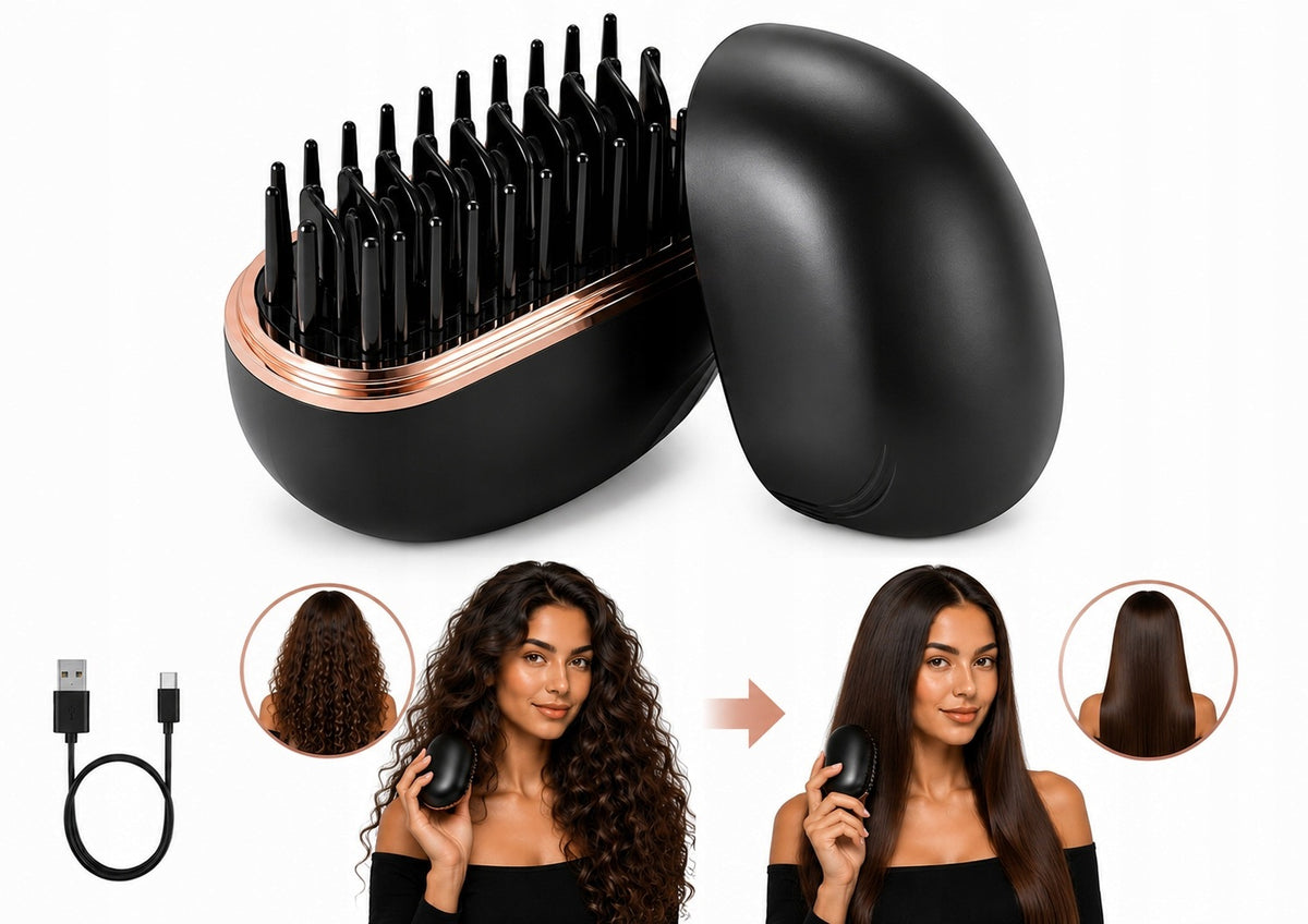 Wireless Mini Straightening Brush for USB Hair