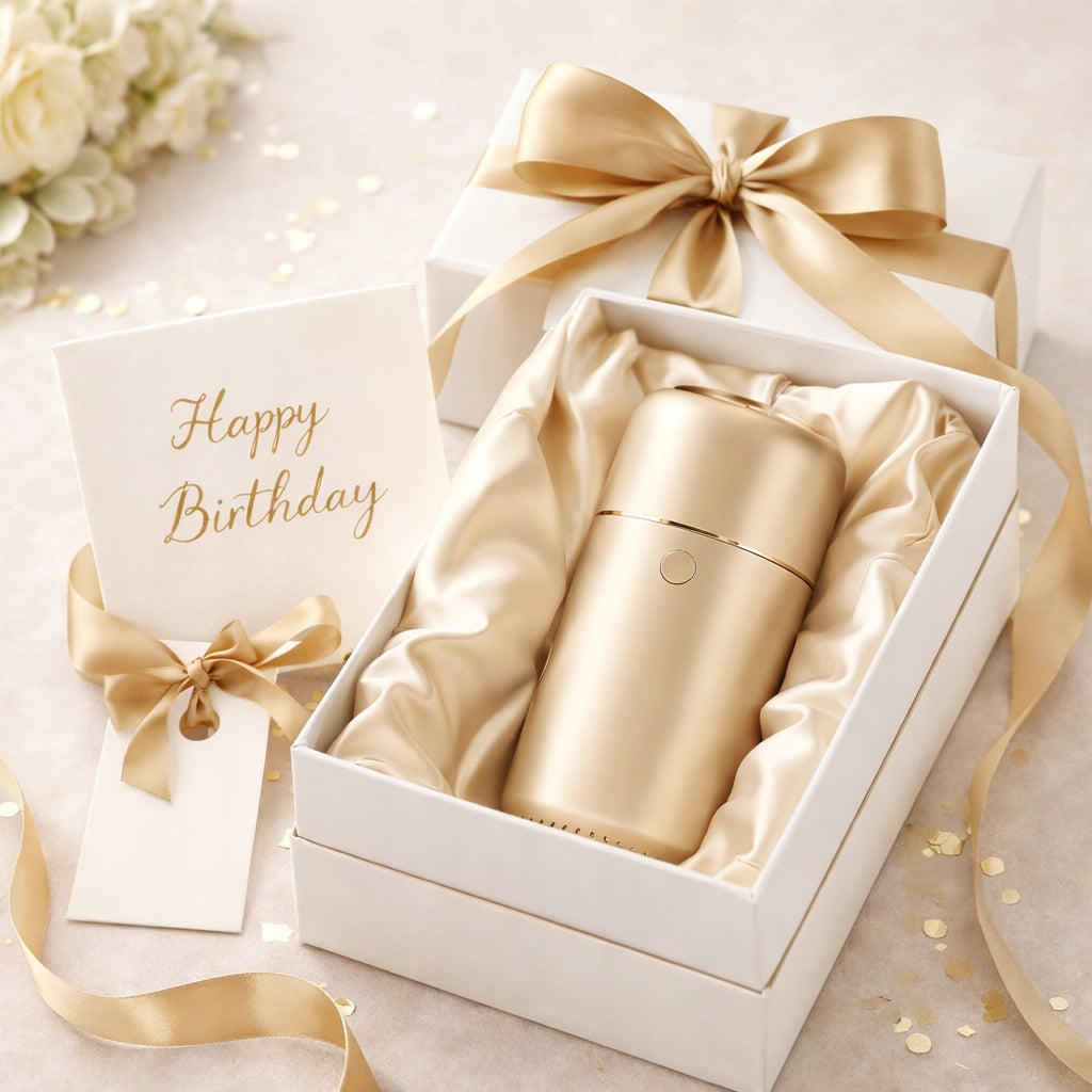Wireless Oil Diffuser Quiet Scented Portable Aromatherapy Gold Packaging status original