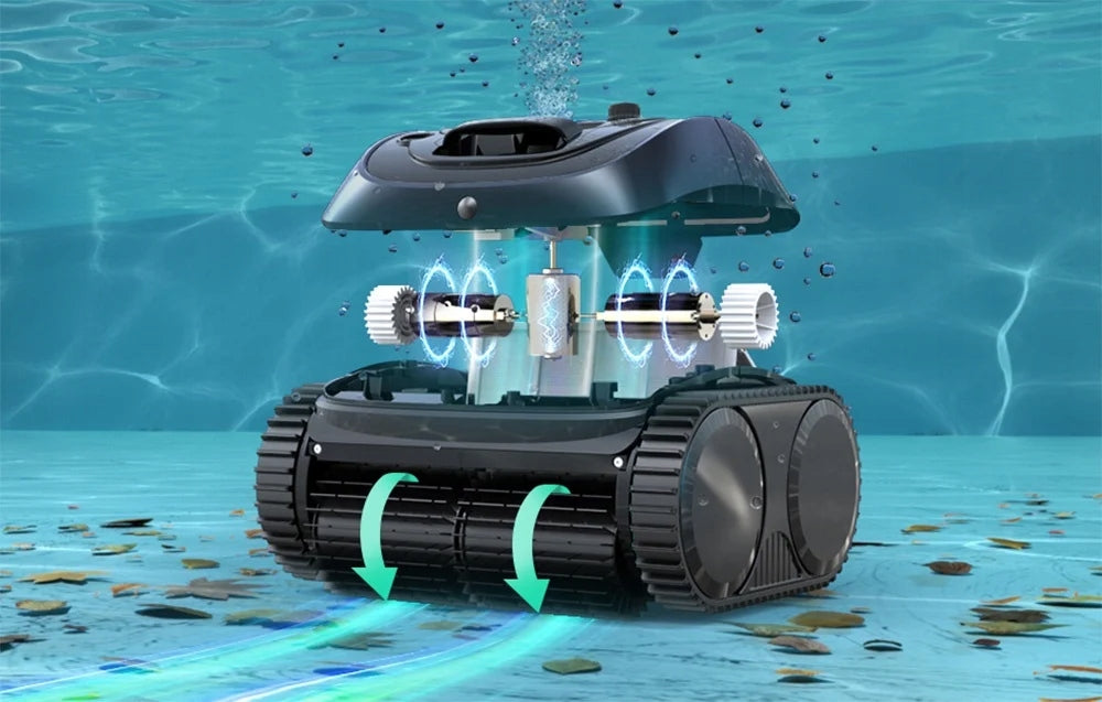 Wireless Pool Cleaning Robot Wybot C1 For Bottom And Walls 65W Power 65 W