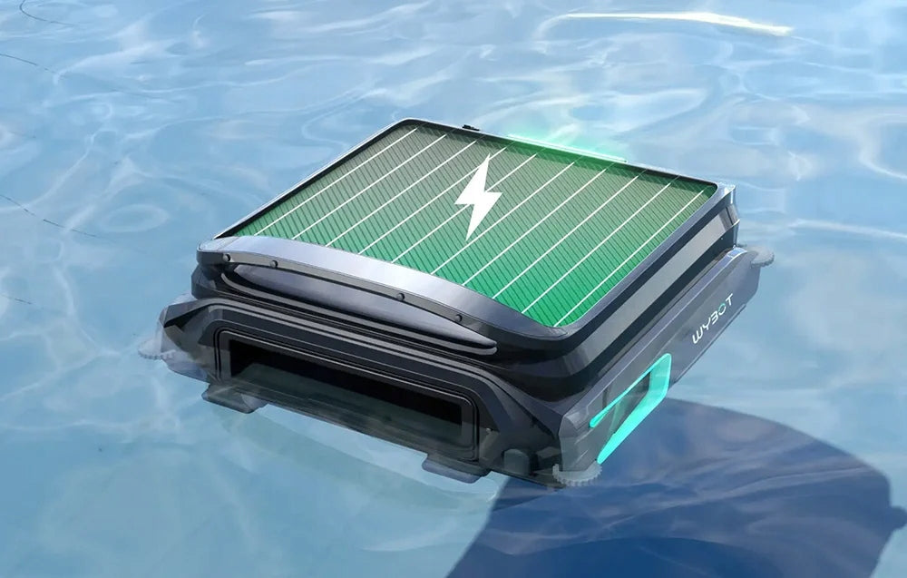 Wireless Pool Cleaning Robot Wybot F1 Solar Power Supply Batteries included yes