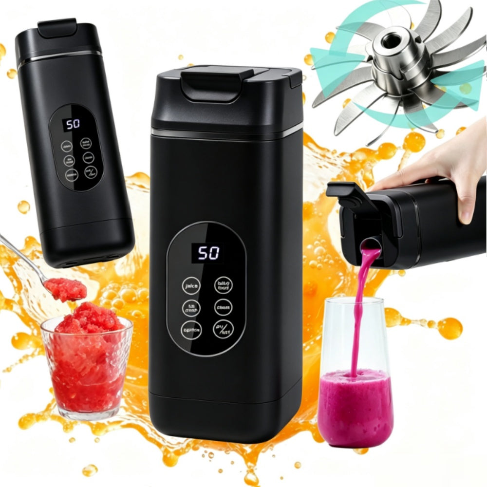 Wireless Portable Blender Self-Cleaning Thickened & Durable 420ML Black