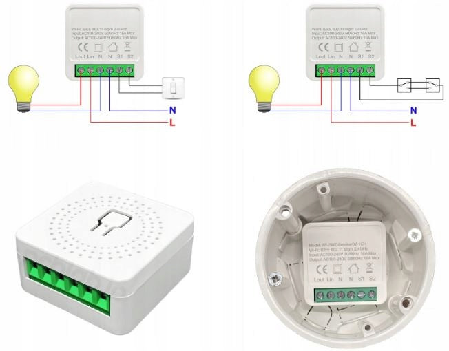 Wireless RADIO RELAY RF SWITCH 433 MHz SMART 16A Manufacturer code Krasław