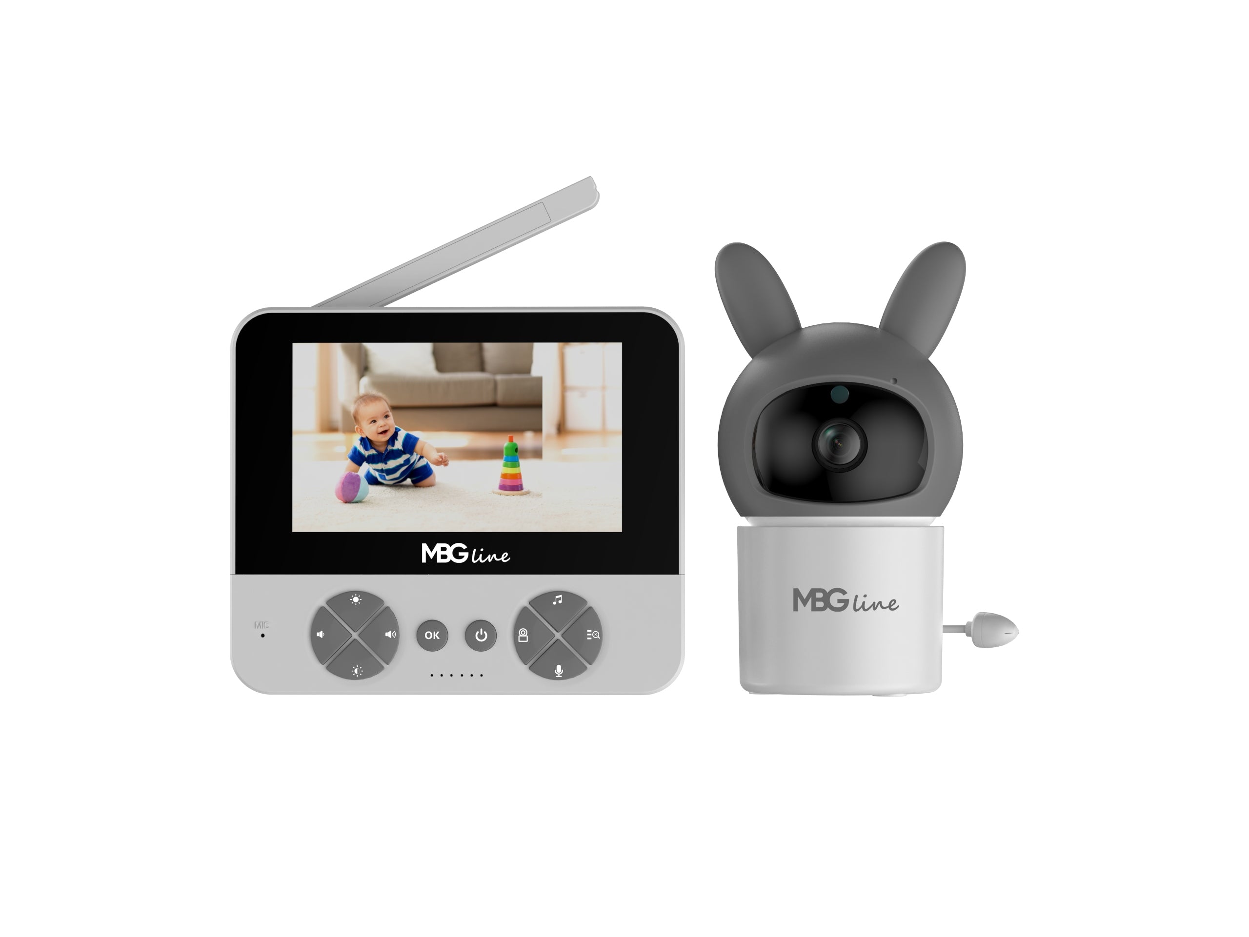 Wireless Rotating Baby Monitor HD Screen 4.3" ZOOM LCD Camera Packaging status original