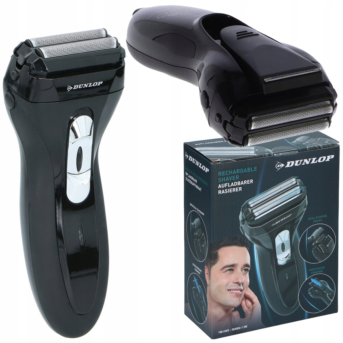 Wireless Shaver Men's Cordless Trimmer DUNLOP Shaving Machine