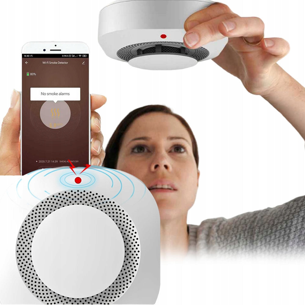 Wireless Smoke Alarm Loud Wi-Fi Detector for TUYA