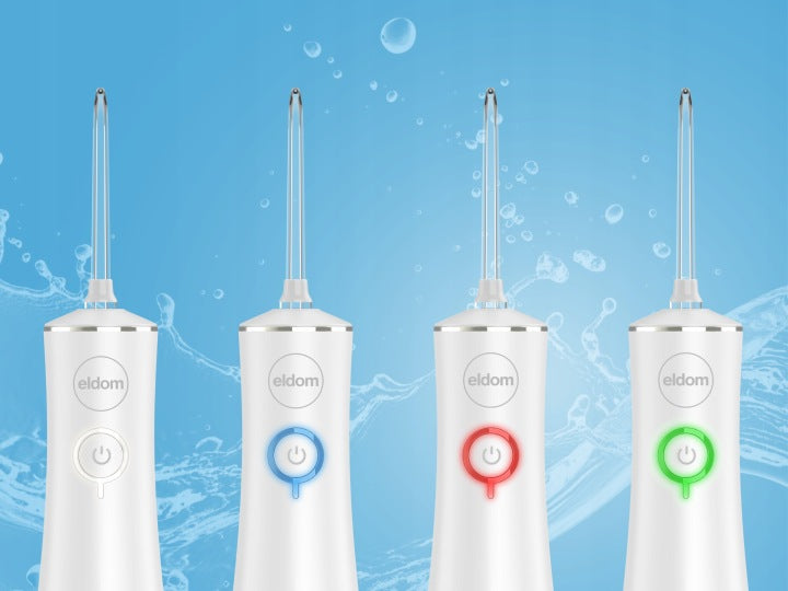 Wireless Tooth Irrigator 4 Modes 5 Tips IPX7 Eldom RY200B white Color white