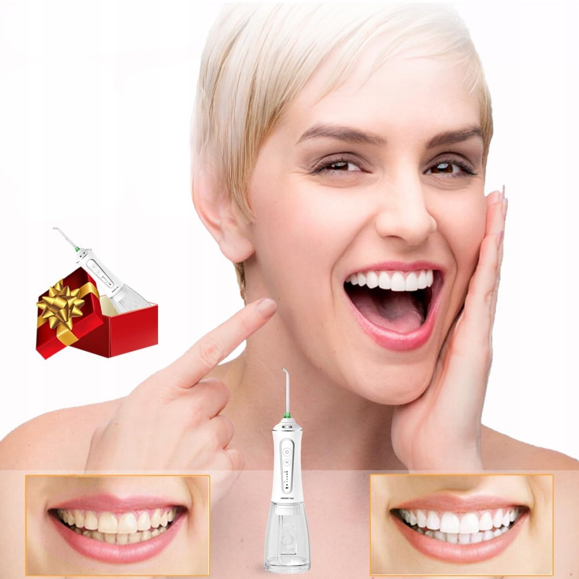Wireless Tooth Irrigator ANSWER Y&M 300ml 5 Modes IPX7 USB Strong Model Flosser-02