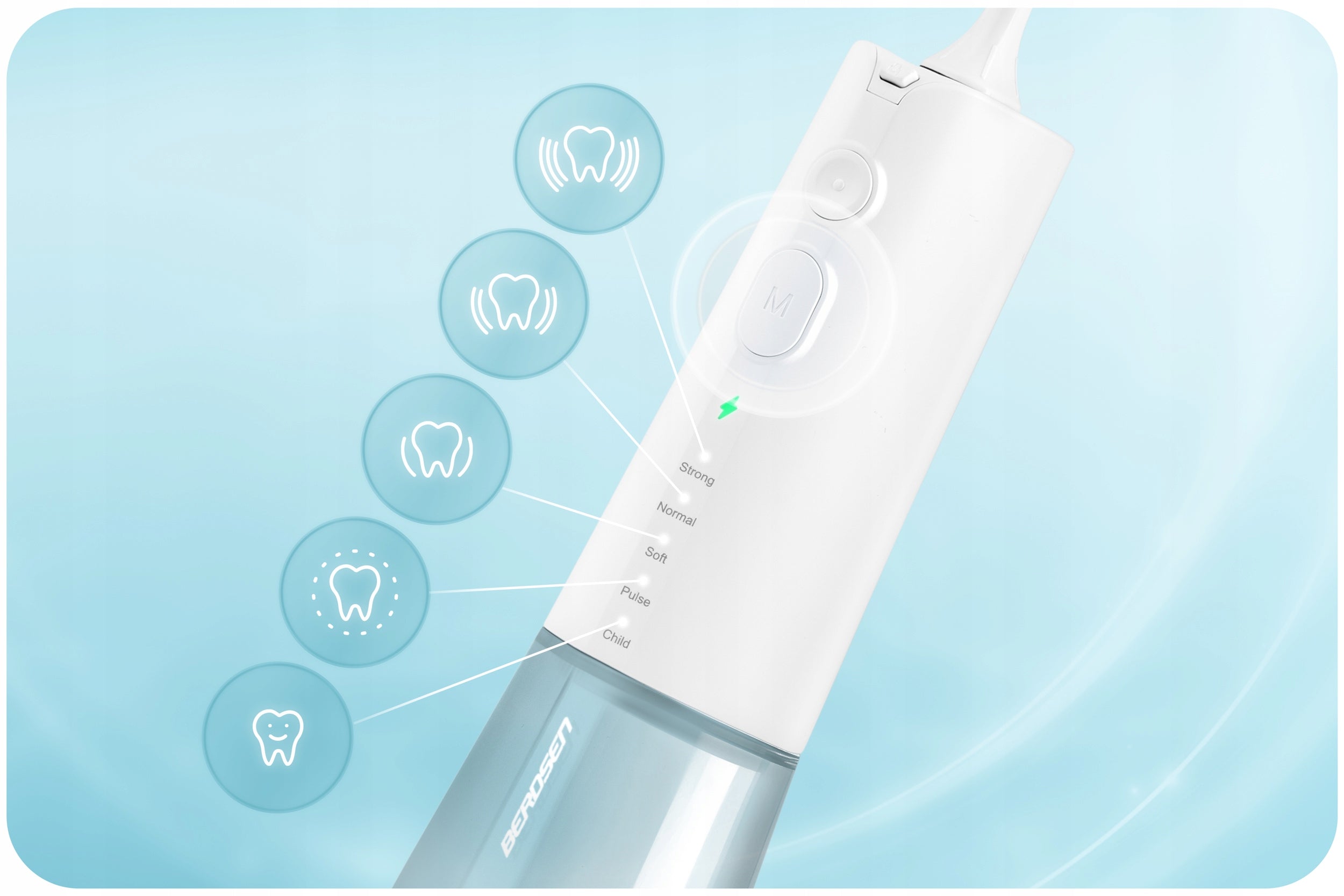 Wireless Tooth Irrigator Dental BERDSEN 5 Modes 5 Tips Manufacturer code 321000