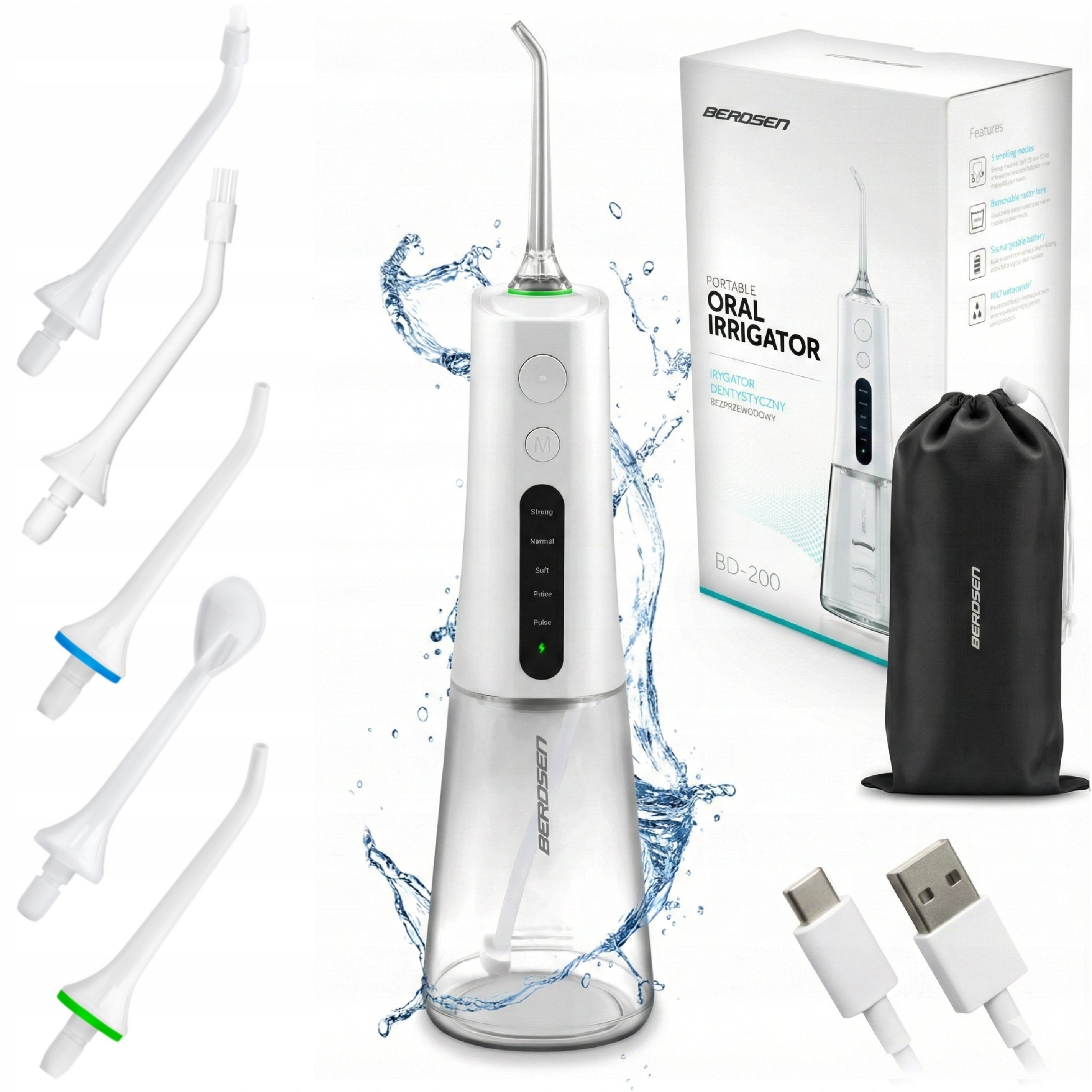 Wireless Tooth Irrigator Dental Berdsen 5 Tips 5 Modes