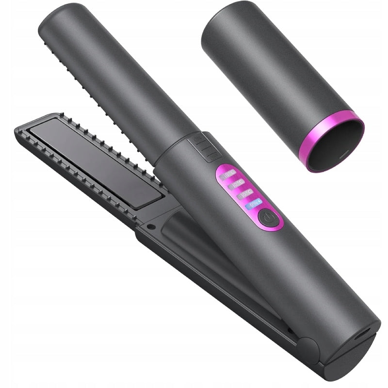 Wireless Travel Hair Straightener 2-in-1, USB-Powered,4800mAh, Portable