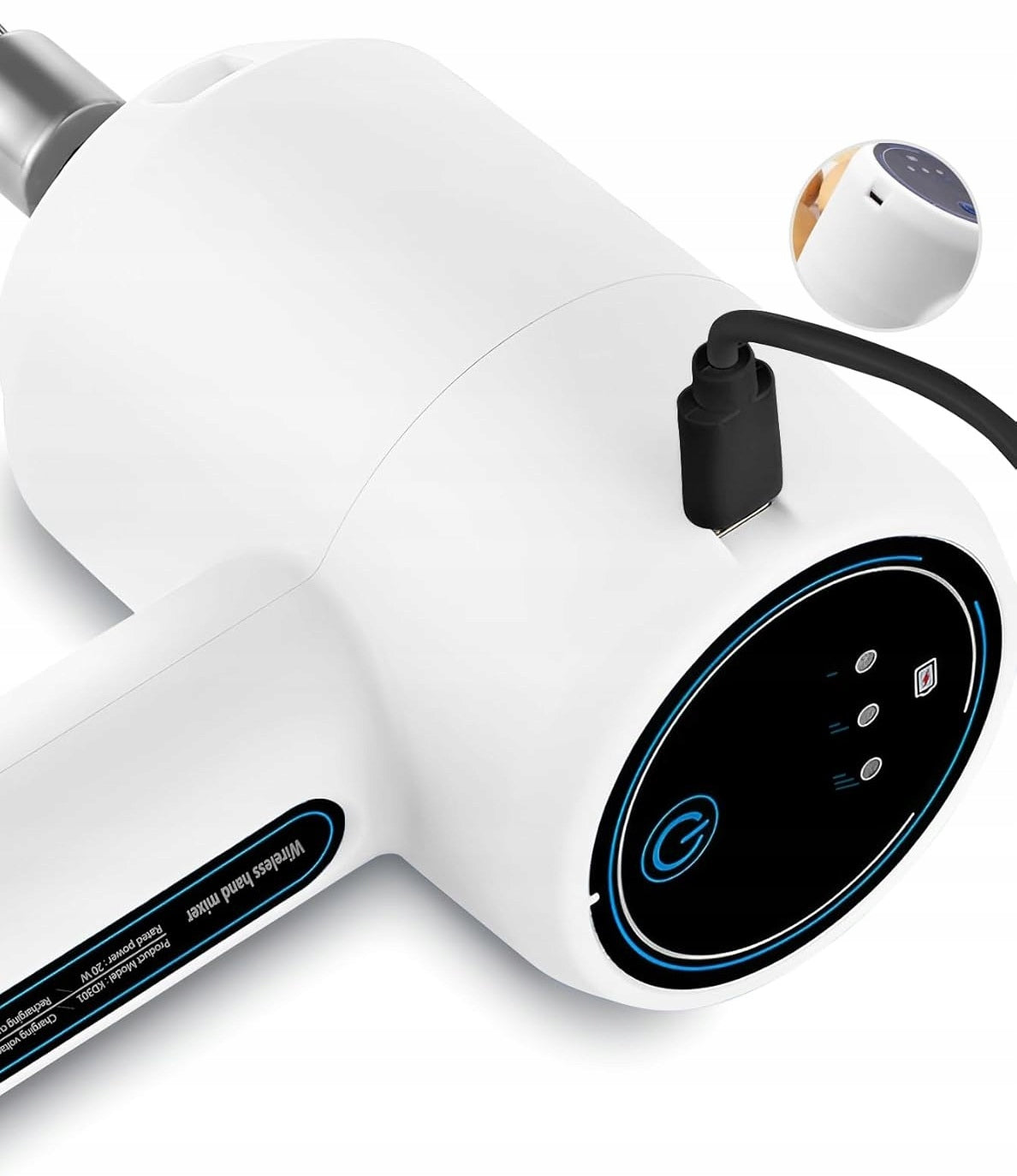 Wireless USB-C Mixer 3 Gears Beater for Egg Cocktails 20W Packaging status original