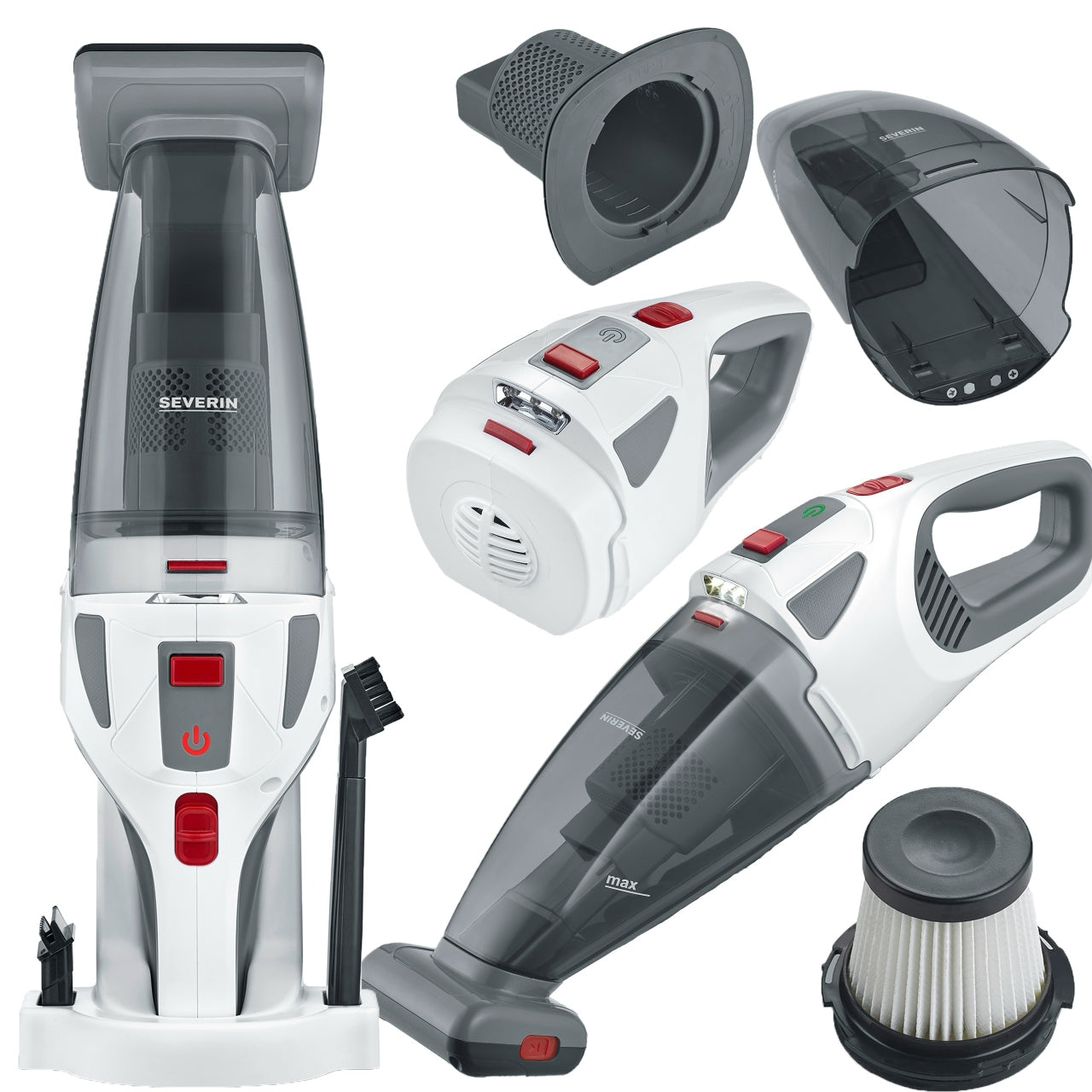 Wireless VACUUM CLEANER Severin HANDHELD DRY AND WET TURBO BRUSH