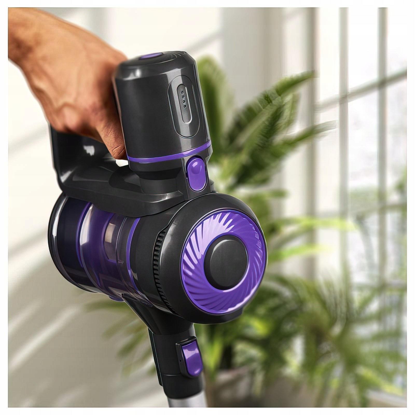 Wireless Vertical Vacuum Cleaner LED 0,8L Purple 2200mAh Kraft&Dele Packaging status original