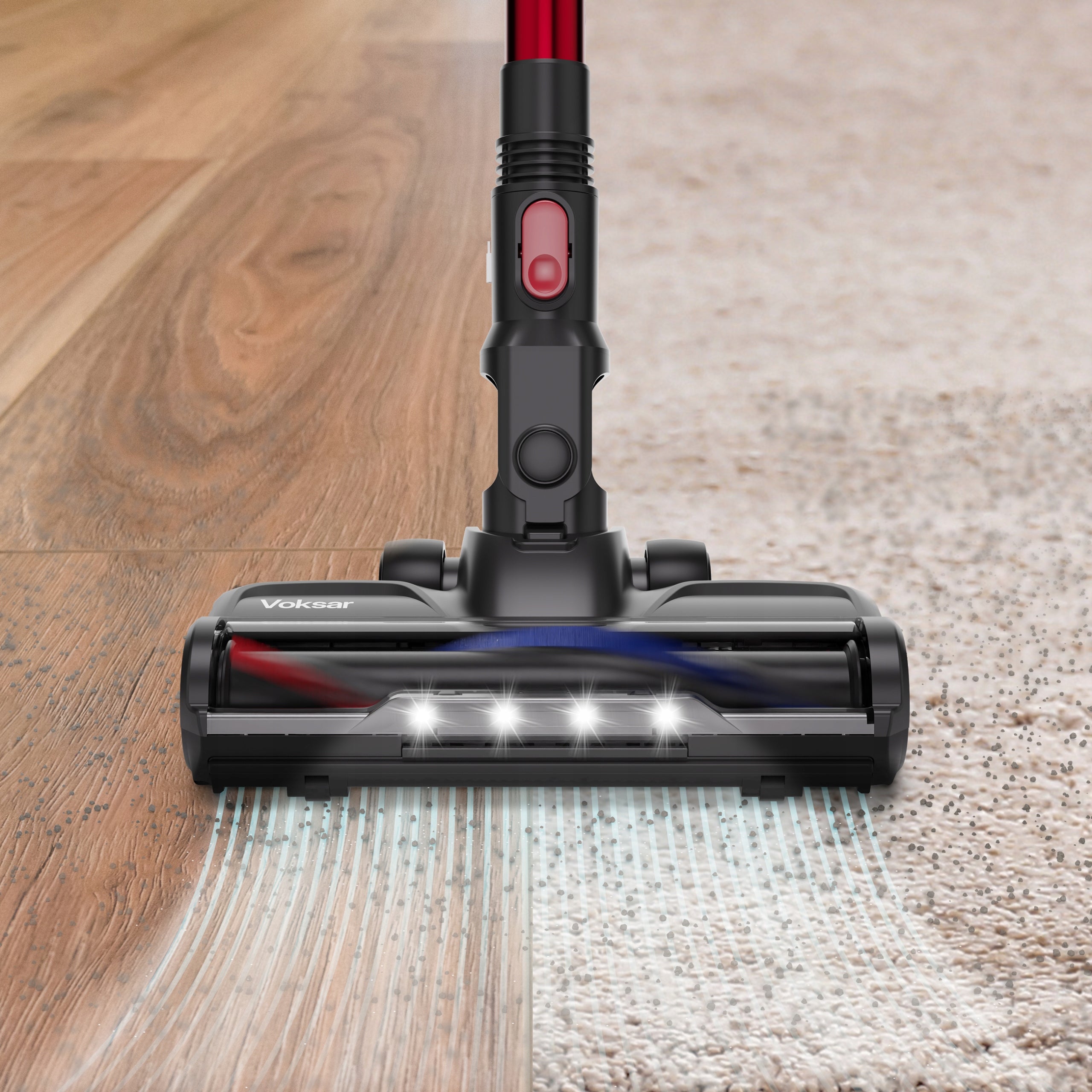Wireless Vertical Vacuum Cleaner VOKSAR A11s FLEX TUBE LED 5in1 HEPA Dust container volume 1 l