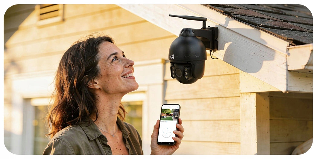 Wireless WIFI IP Camera 5MPX Audio DETECTION AND HUMAN TRACKING DVS Model SDIP5040E-IRWs