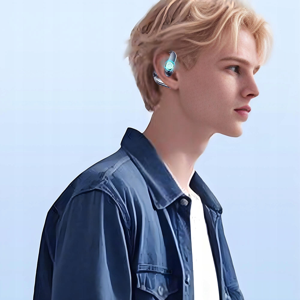 Wireless behind-the-ear headphones AI translator Bluetooth 6.1 TWS black Multilingual yes