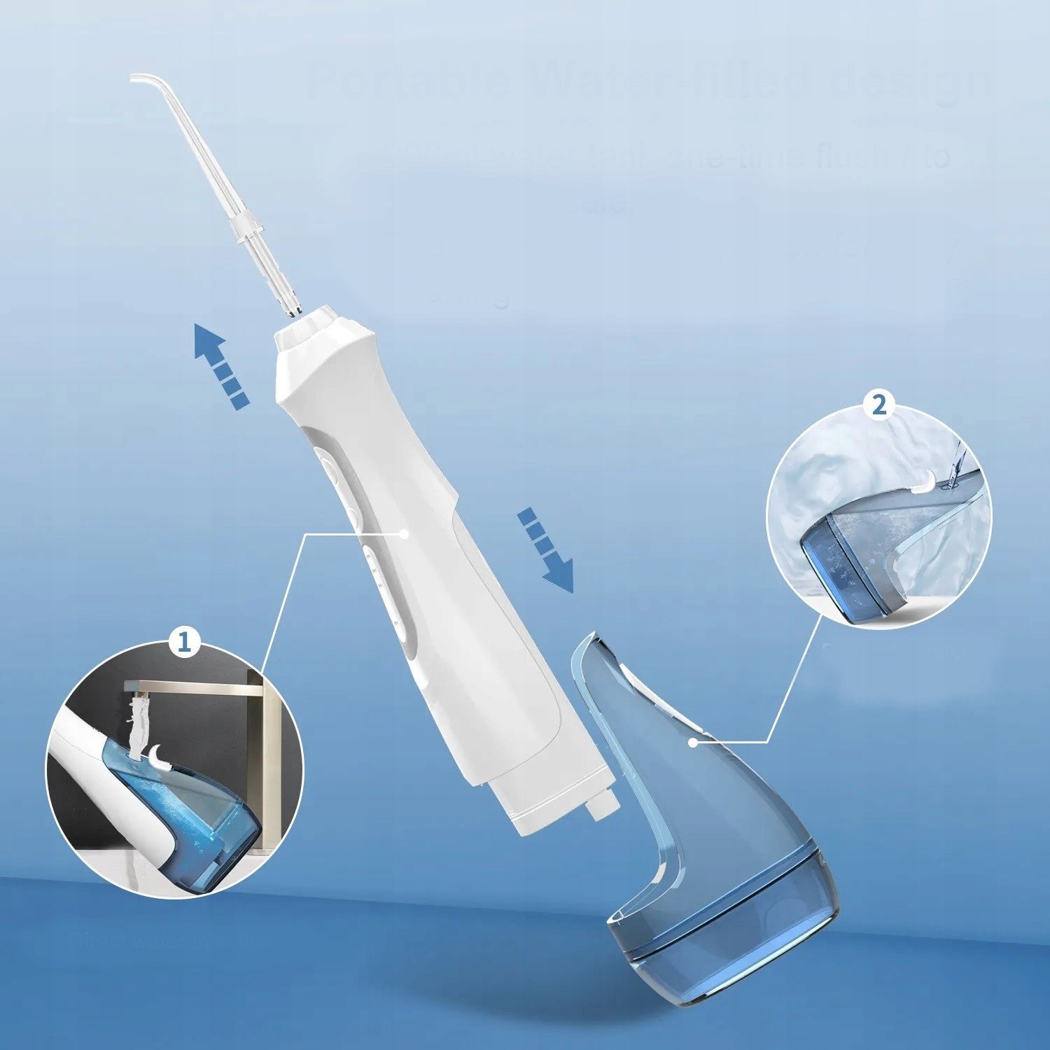 Wireless dental irrigator SEAGO SG-833 white, 5 nozzles, 200ml Brand Seago