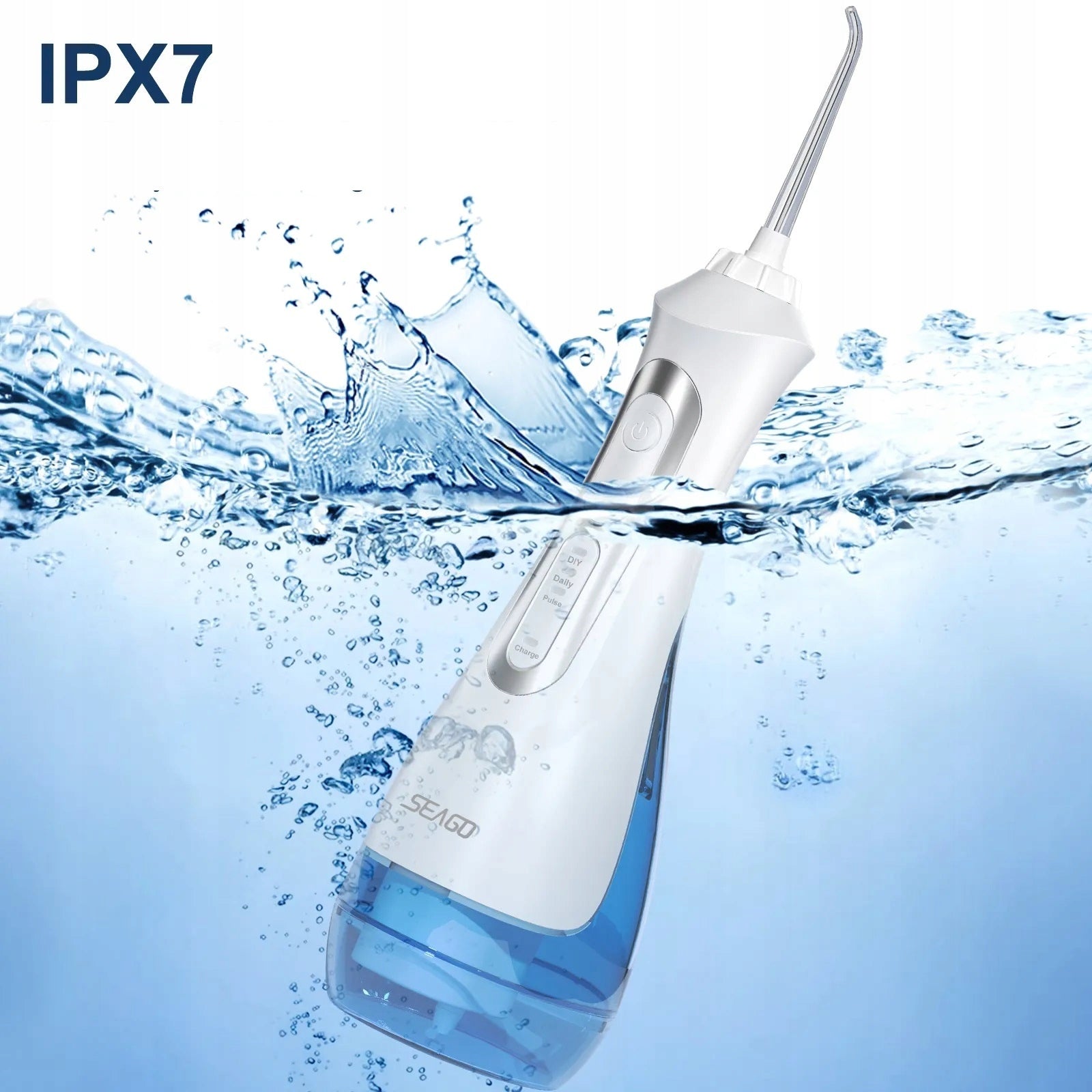 Wireless dental irrigator SEAGO SG-833 white, 5 nozzles, 200ml Color white