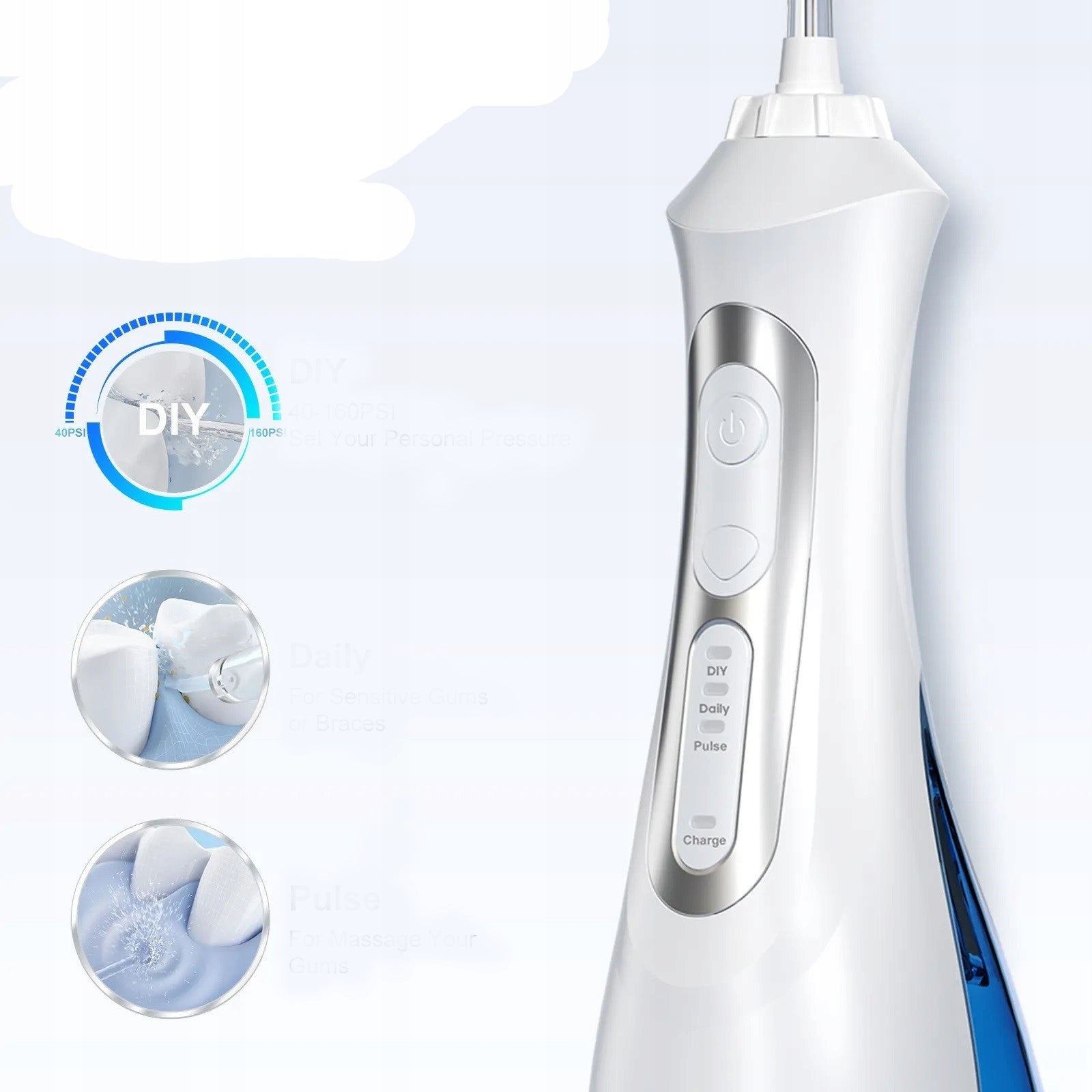 Wireless dental irrigator SEAGO SG-833 white, 5 nozzles, 200ml EAN (GTIN) 4037363088037