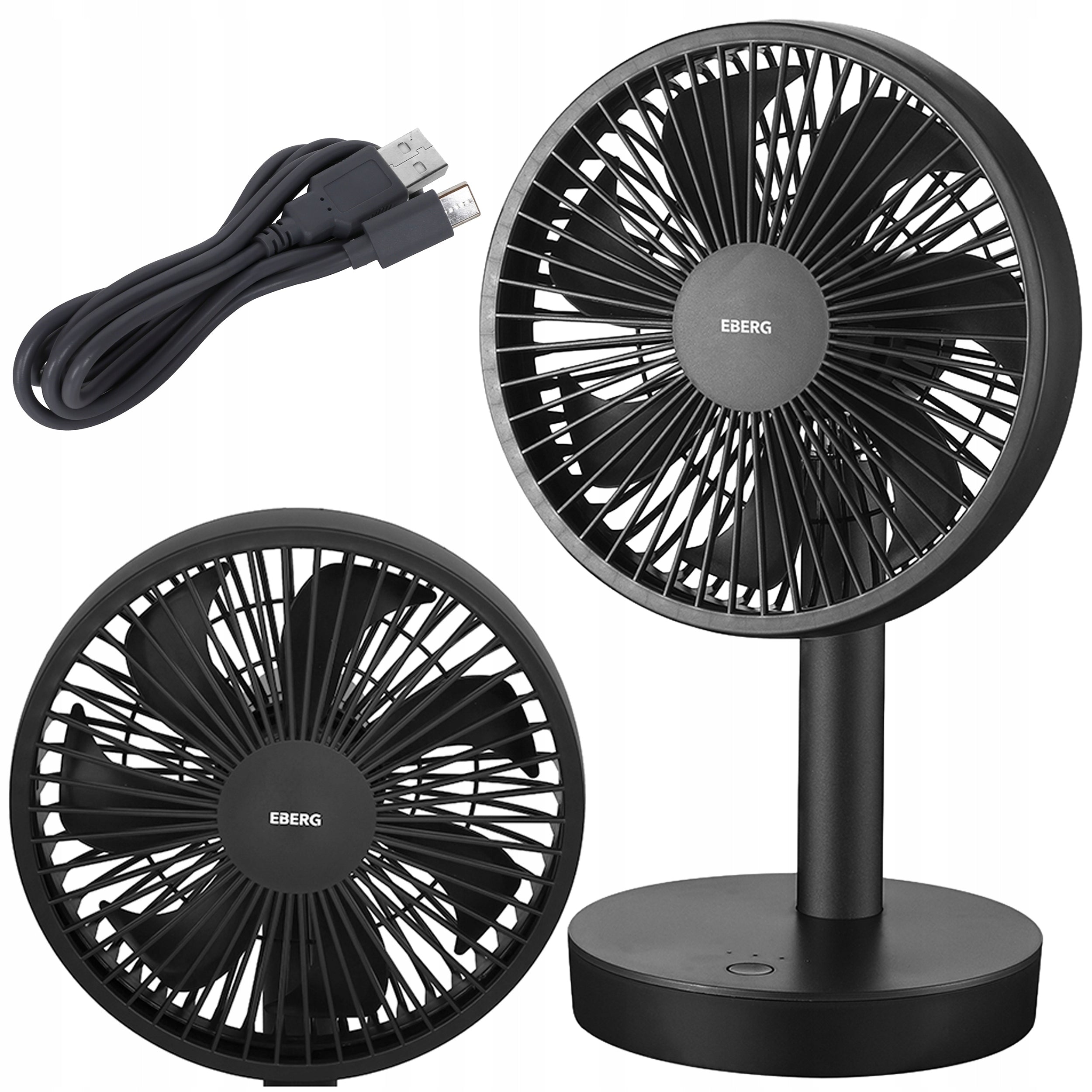 Wireless desk fan EBERG standing fan quiet 20h USB operation